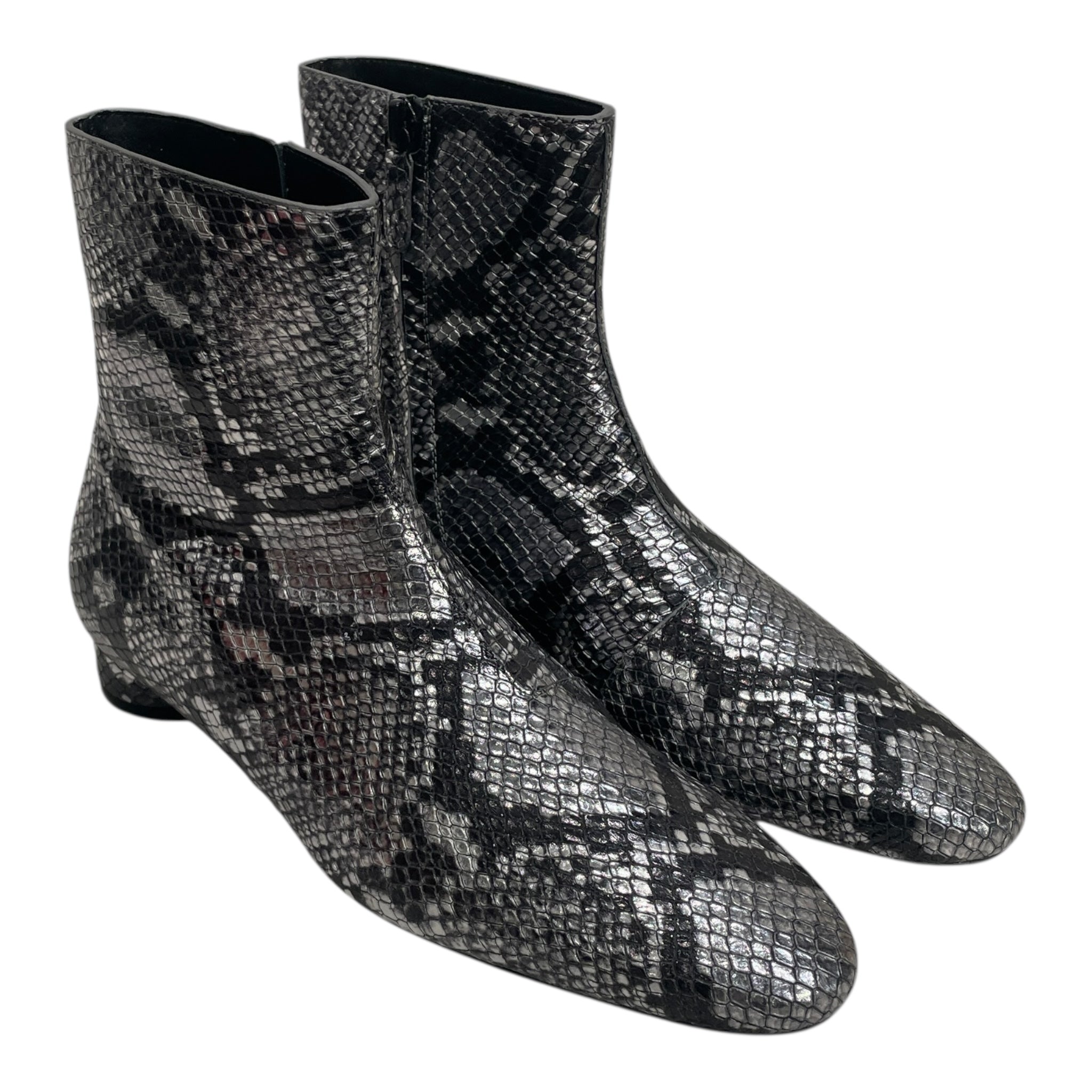 BALENCIAGA/Shoes/EU 35/Animal Pattern/Leather/SLV/SNAKESKIN OVAL BLOCK HEEL view 1
