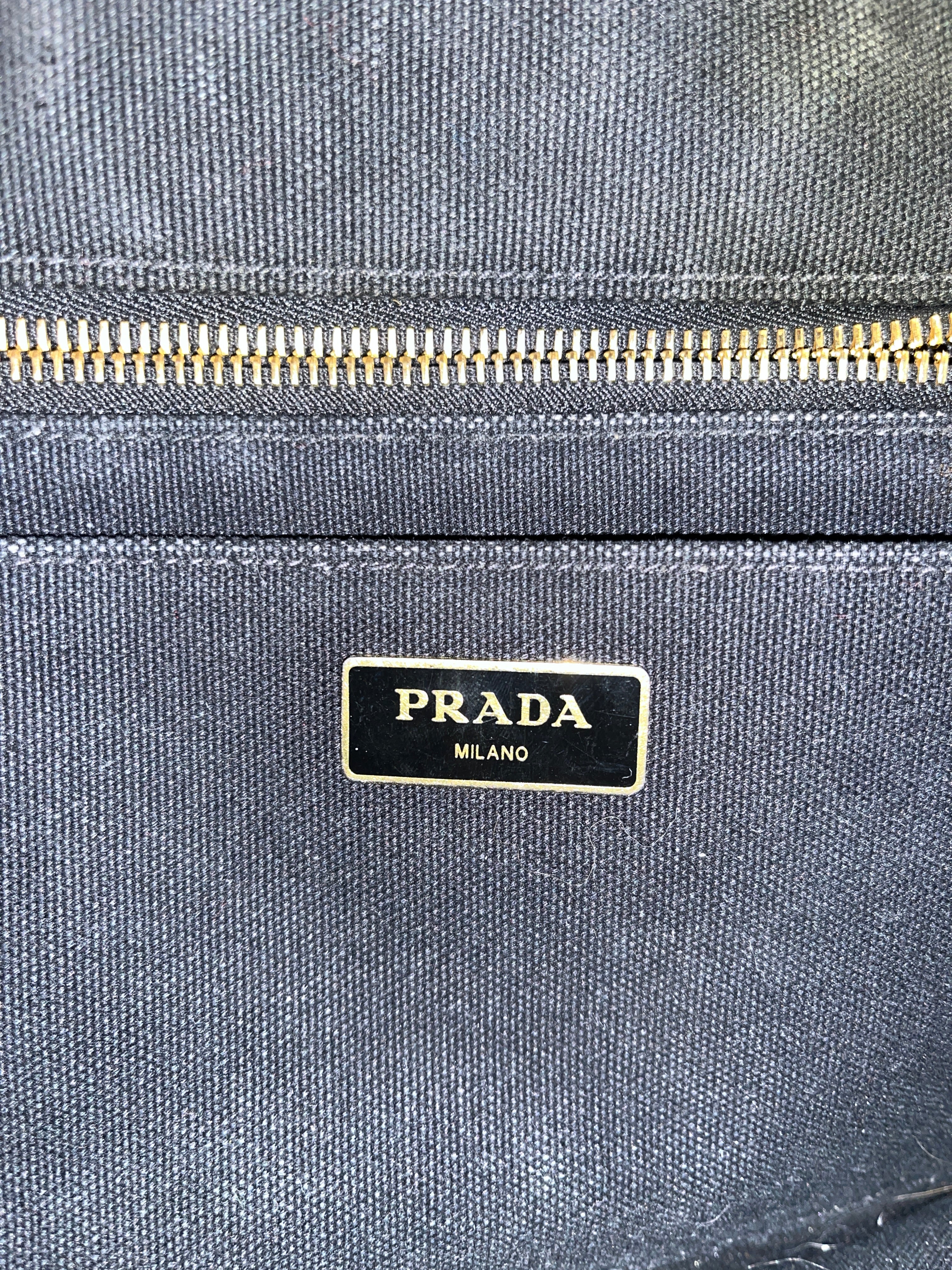 PRADA/Tote Bag/Monogram/BLK/PRADA CANAPA TOTE view 5
