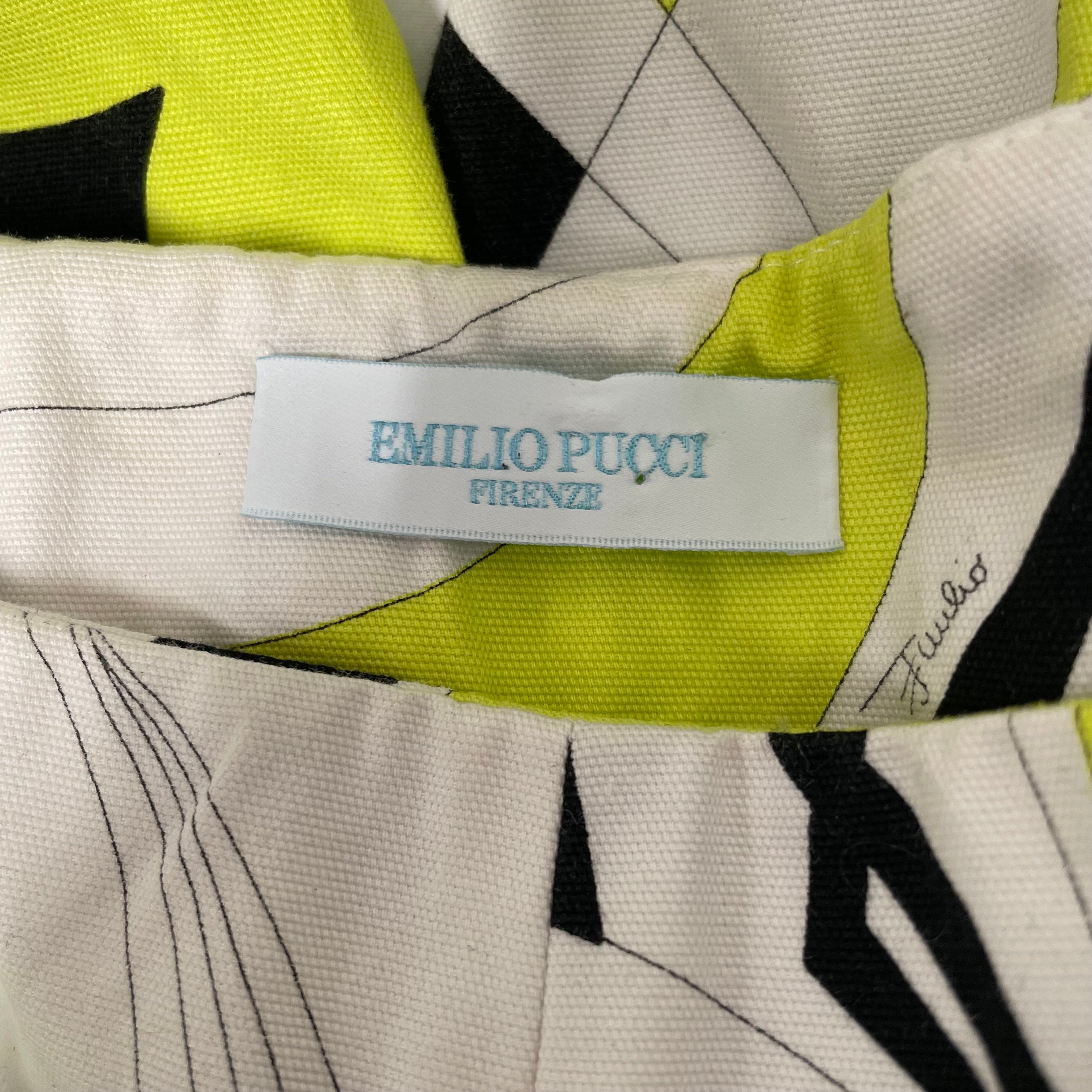 EMILIO PUCCI/Bottoms/0/All Over Print/Cotton/MLT/GRN,BLK,WHT view 3