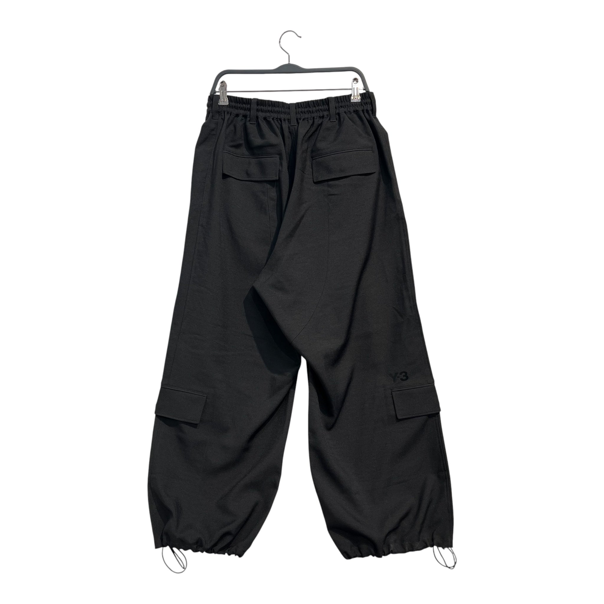 adidas/Y-3/Pants/M/Polyester/BLK/DRAWSTRING WAIST/ANKLES view 2