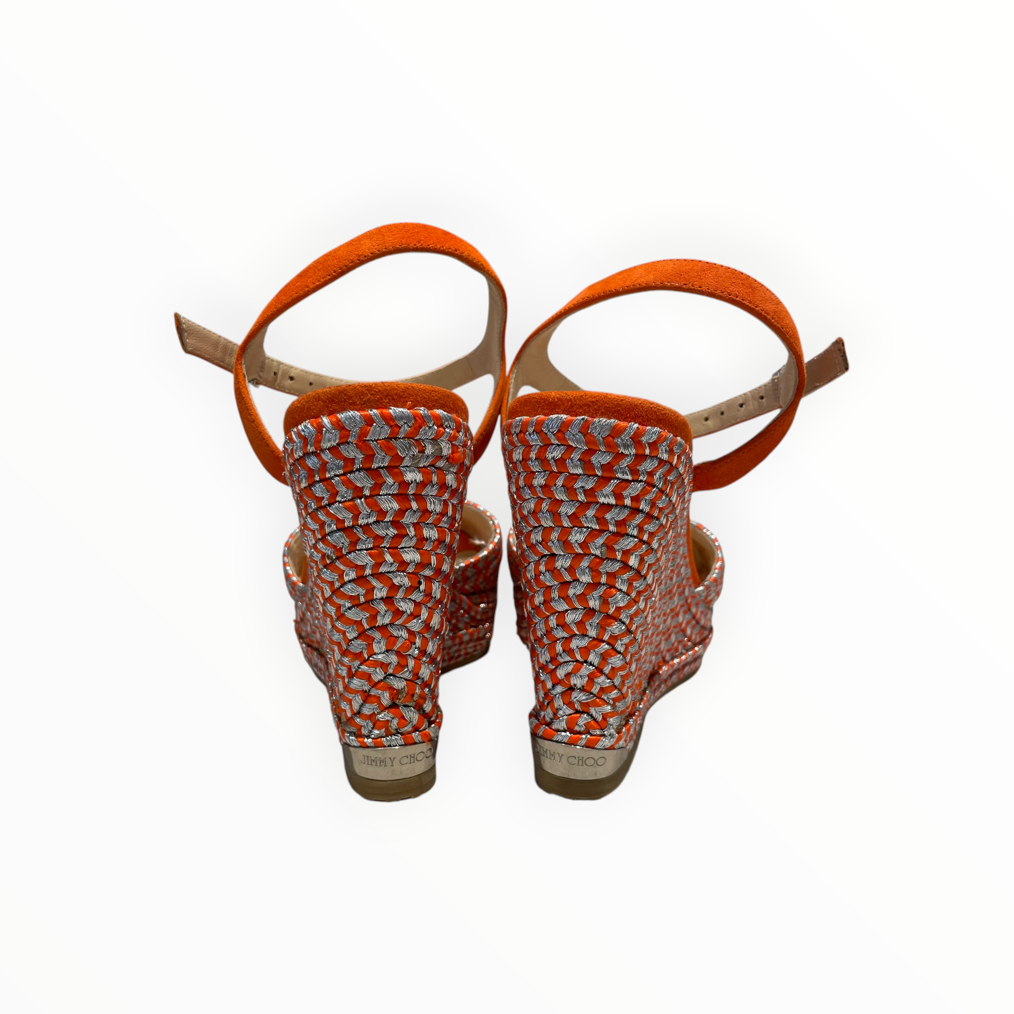 JIMMY CHOO/Heels/US 6.5/Stripe/Suede/ORN/Jimmy Cho Portia Wedge Heel view 5