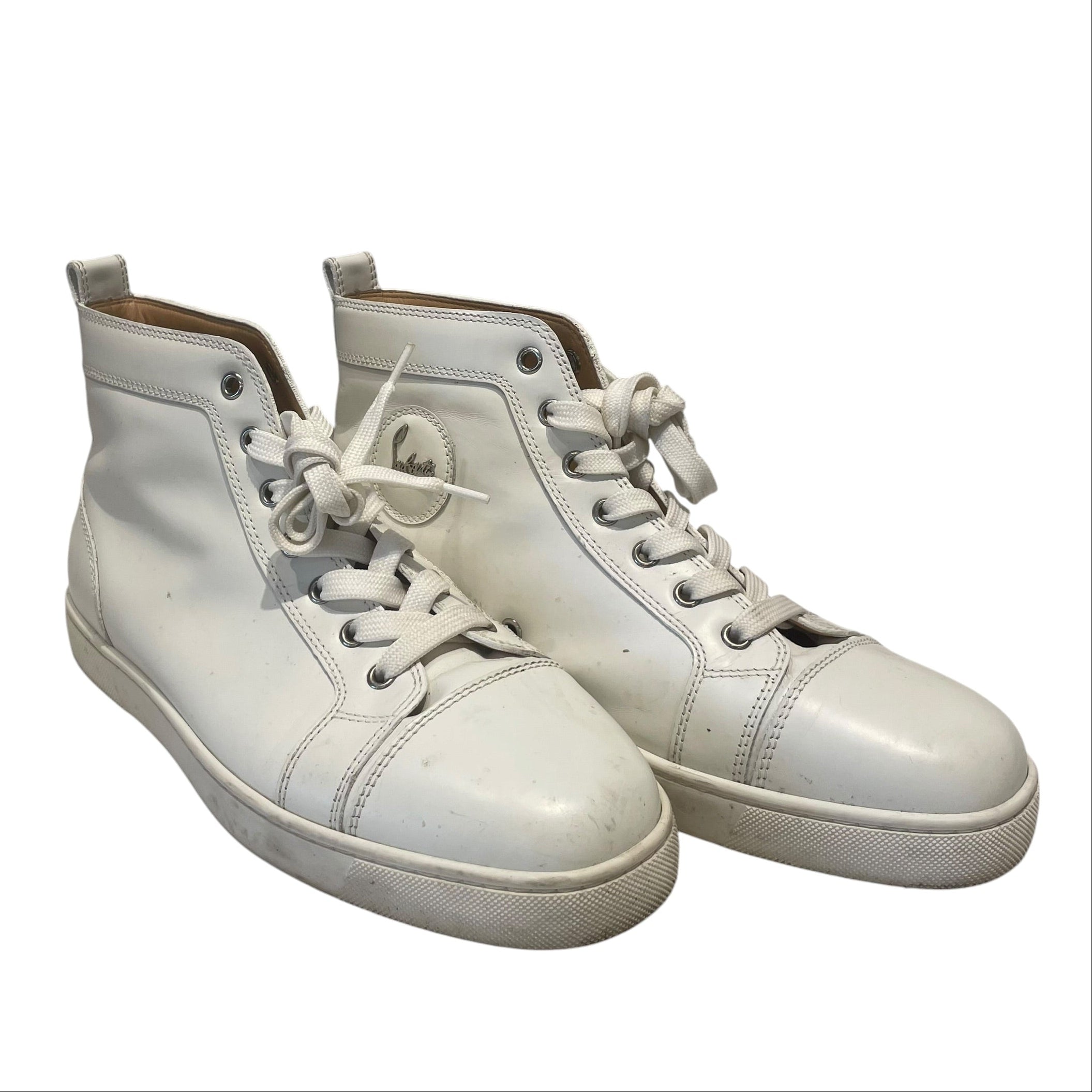 Christian Louboutin/Hi-Sneakers/US 9/Leather/WHT/Flat White High Sneakers view 1