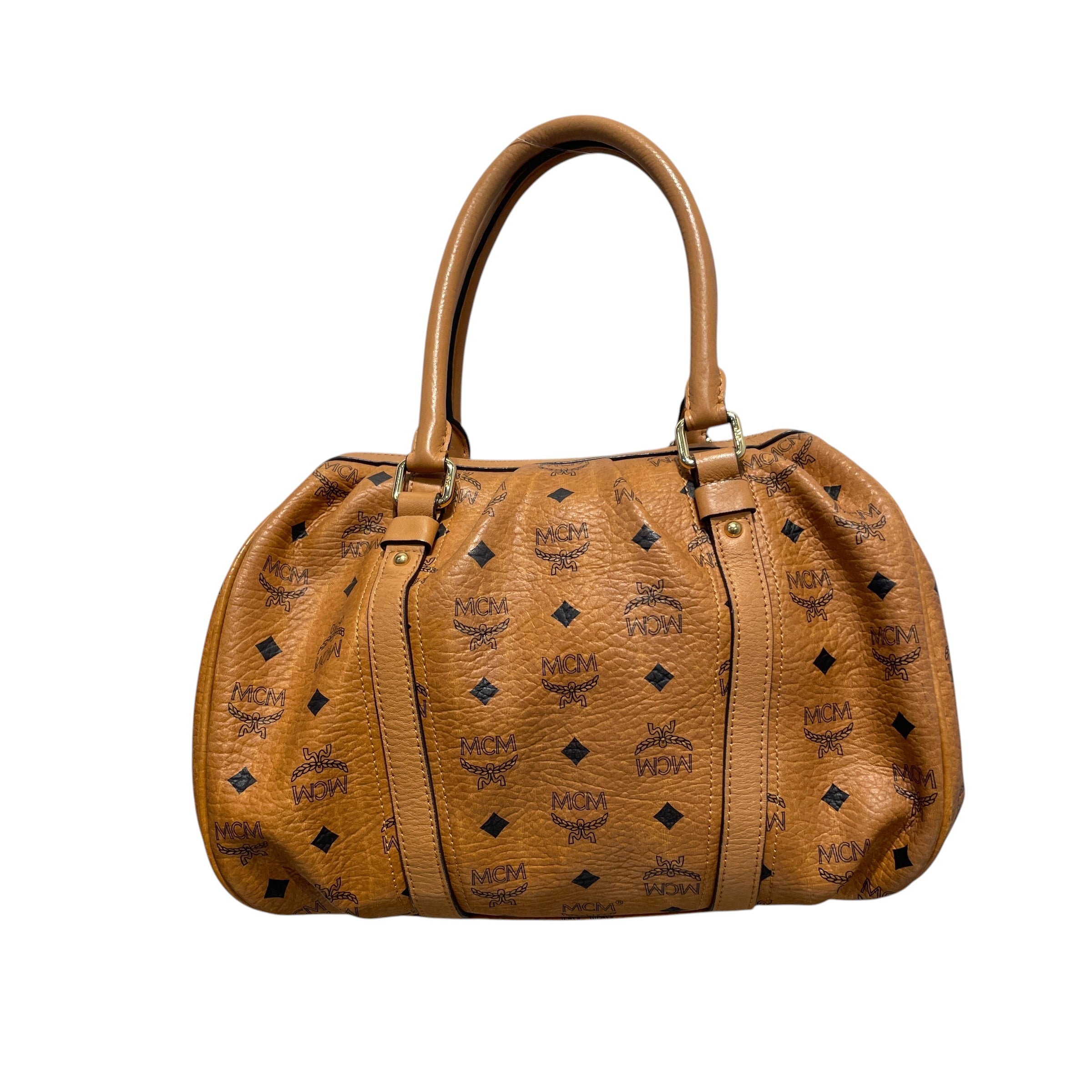 MCM/Luggage/Monogram/Cotton/BRW/Mongram Luggage view 2