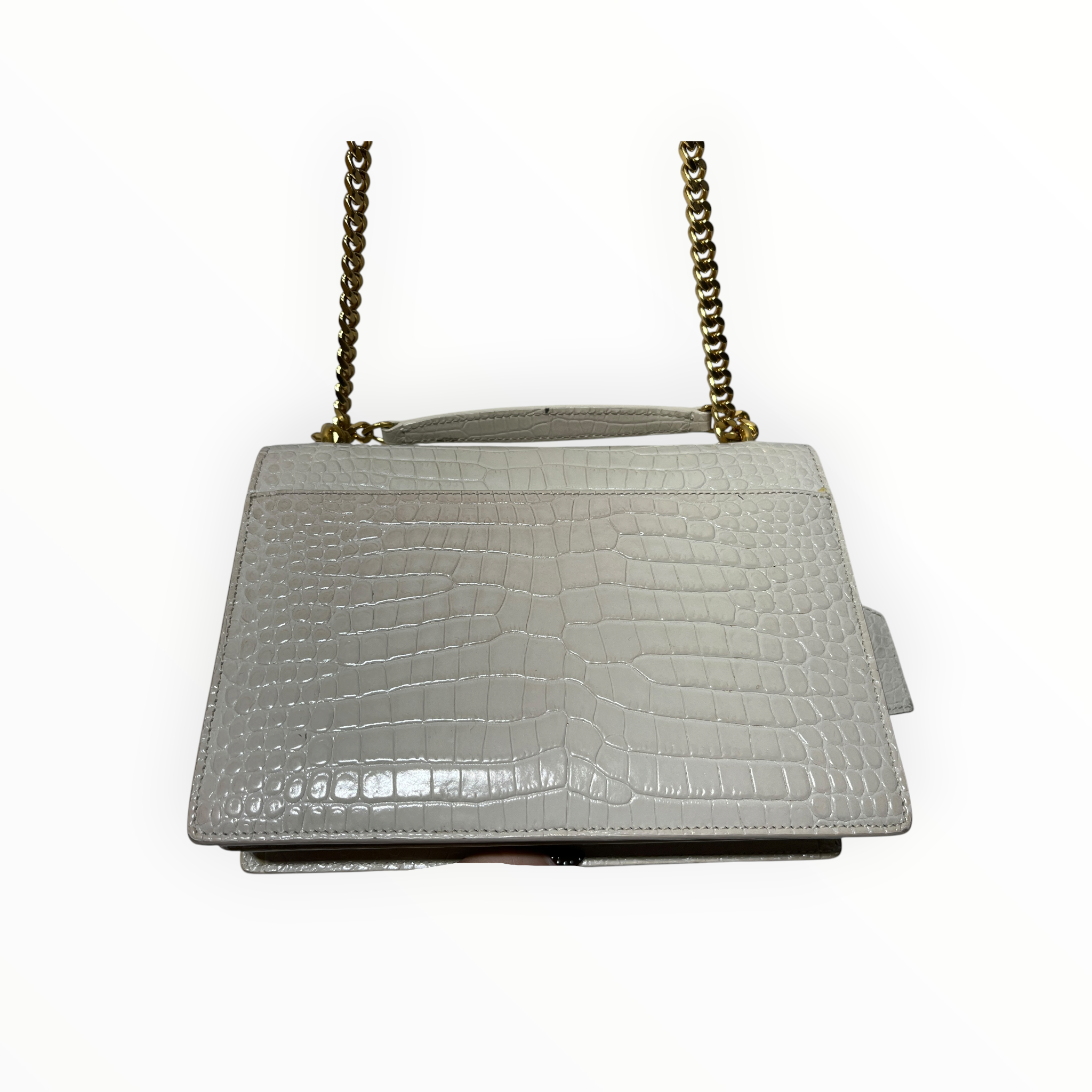 YVES SAINT LAURENT/Cross Body Bag/Leather/BEG/croc sunset small view 4