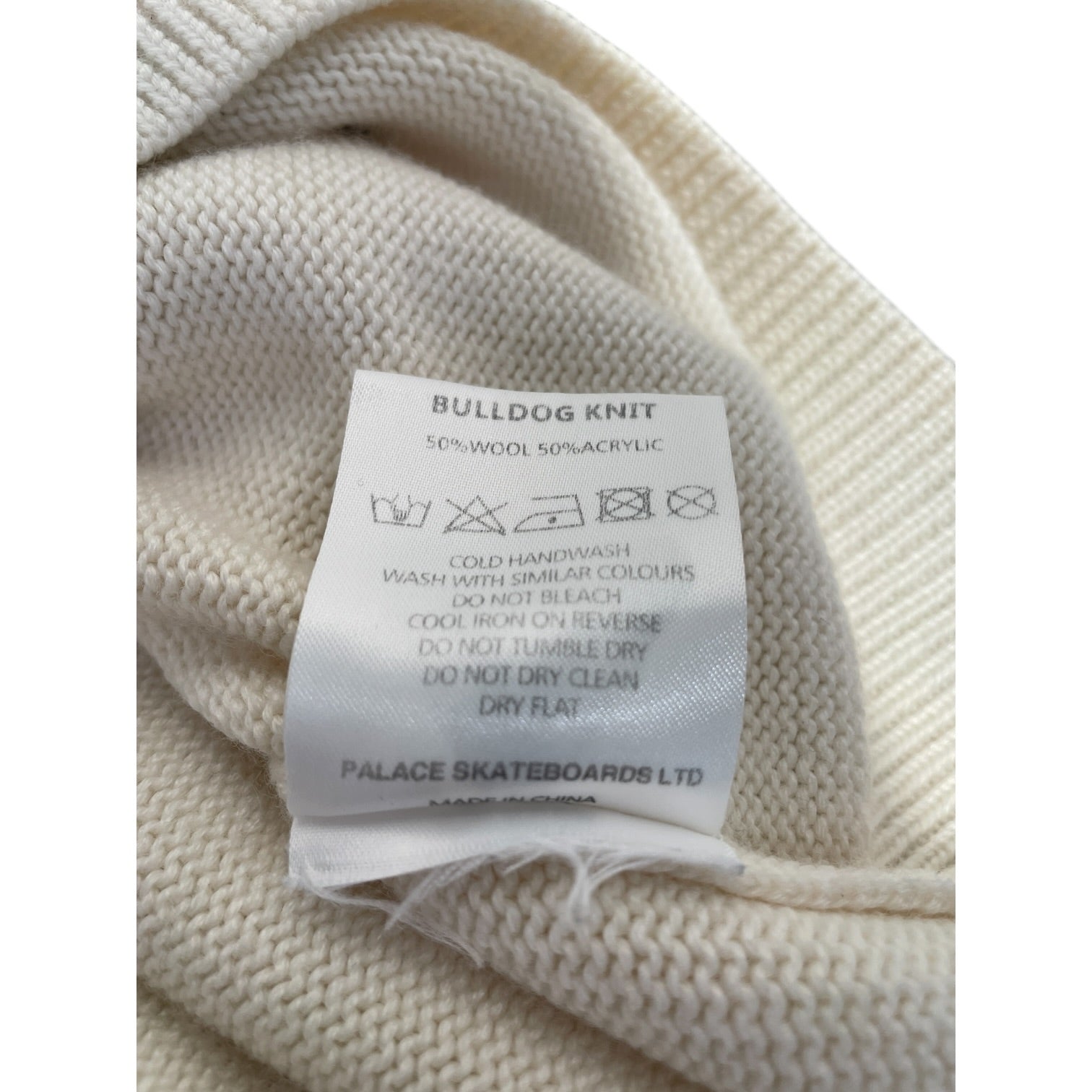 PALACE/Sweater/L/Cotton/CRM/Bulldog Knit Off White Sweater view 5