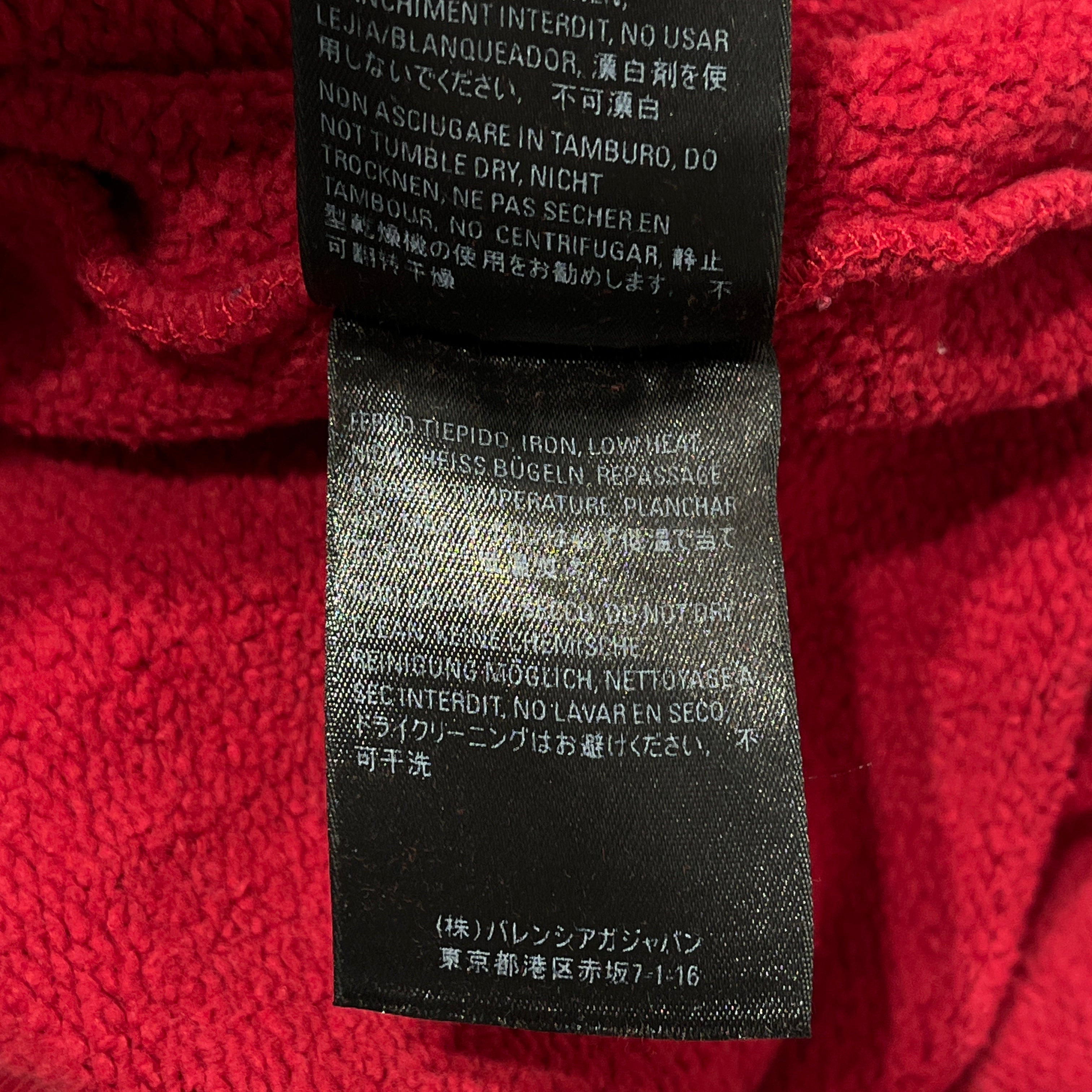BALENCIAGA/Sweatshirt/S/Cotton/RED/mini logo crewneck view 6