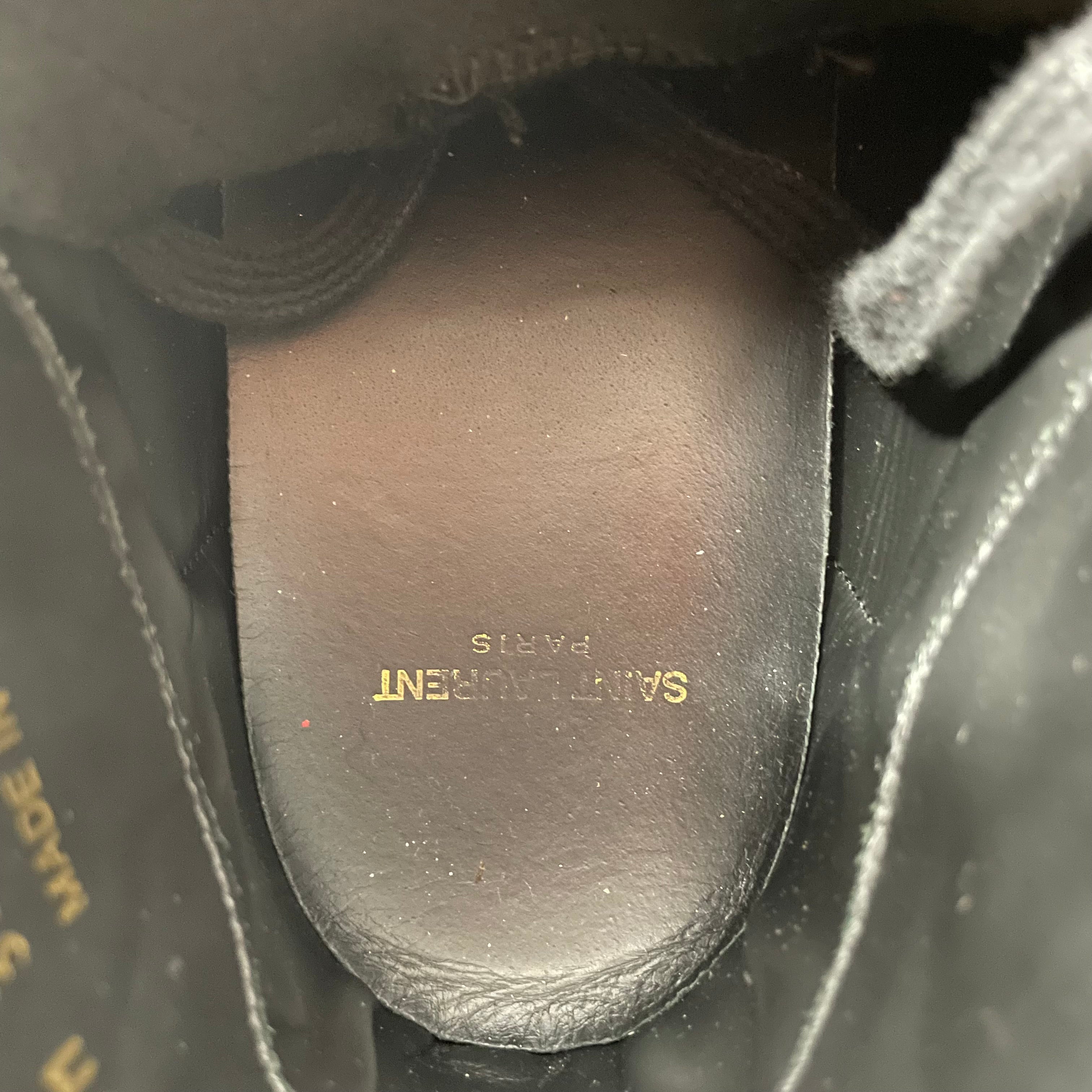 SAINT LAURENT/Hi-Sneakers/EU 42.5/Leather/GLD/SAINT LAURENT HI TOP B&G view 3