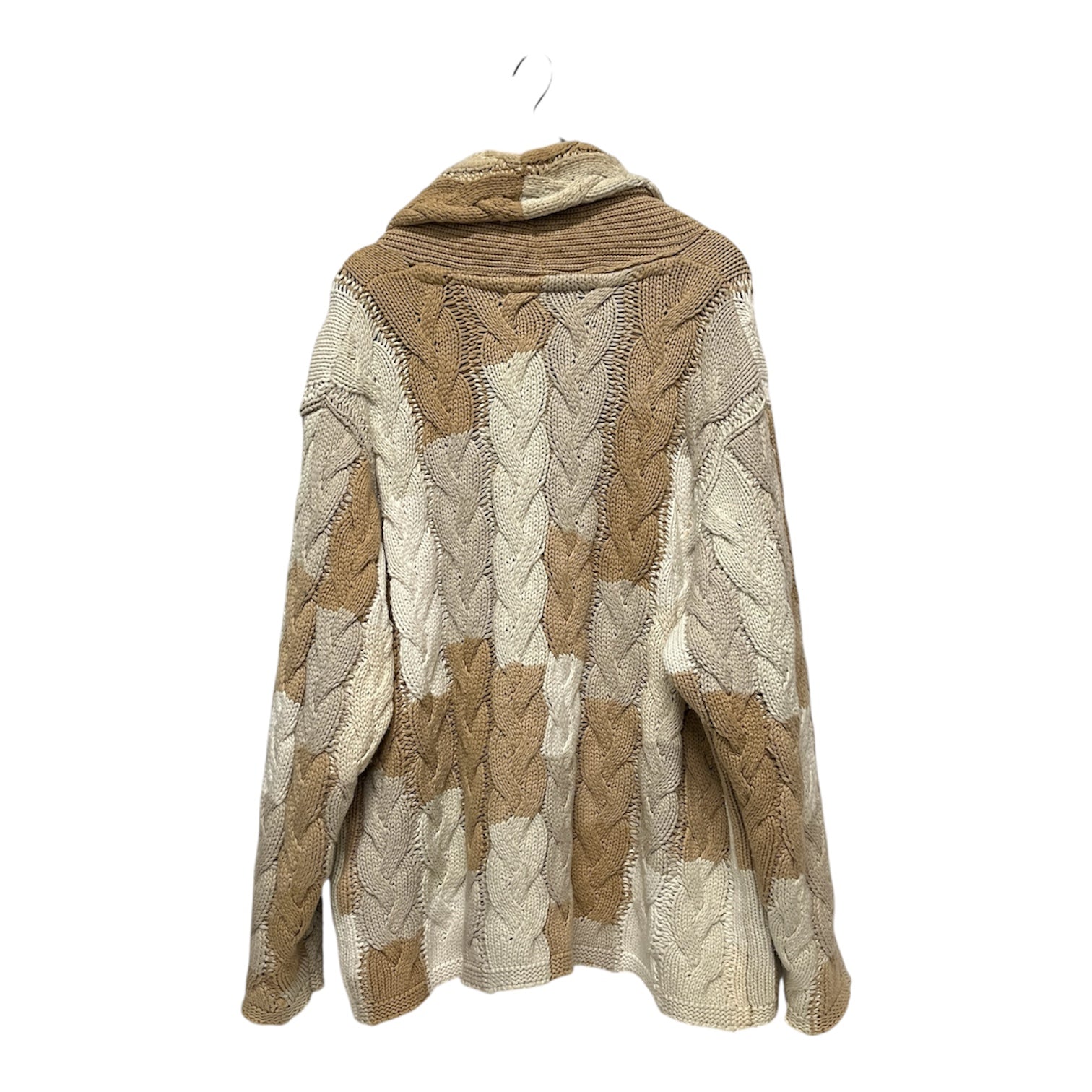 KITH/Cardigan/XL/All Over Print/Cotton/CRM/PATCHWORK CABLE KNIT view 2