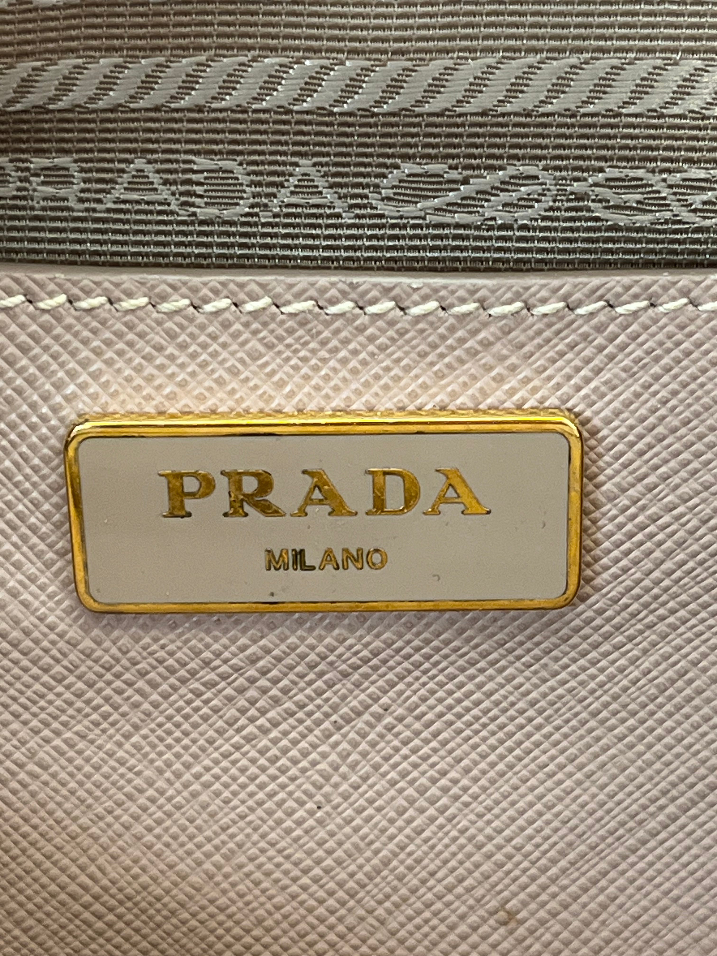 PRADA/Hand Bag/Leather/BEG/Saffian tote W/strap view 11