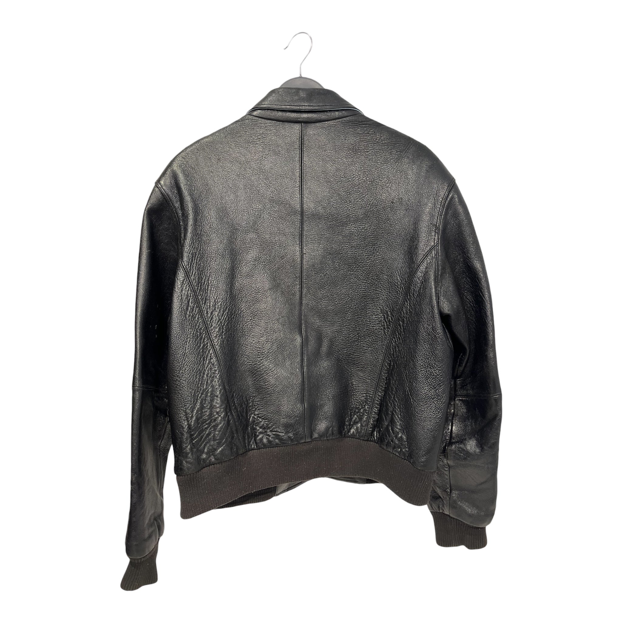 Pelle Pelle/Leather Jkt/16/Leather/BLK/LEATHER JKT BLUE STRIPES view 2