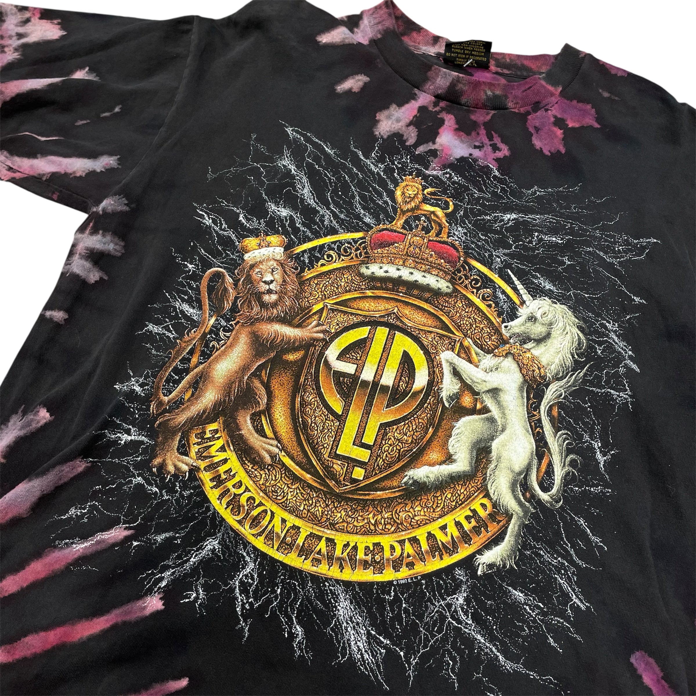 Vintage/T-Shirt/L/Cotton/BLK/All Over Print/93’ Emerson Lake Palmer Tour view 3