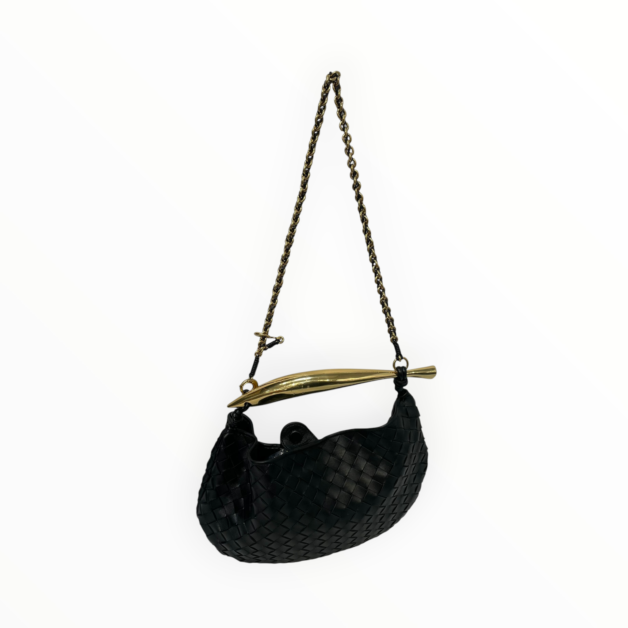 BOTTEGA VENETA/Hand Bag/Leather/BLK/intrecciato sardine view 2