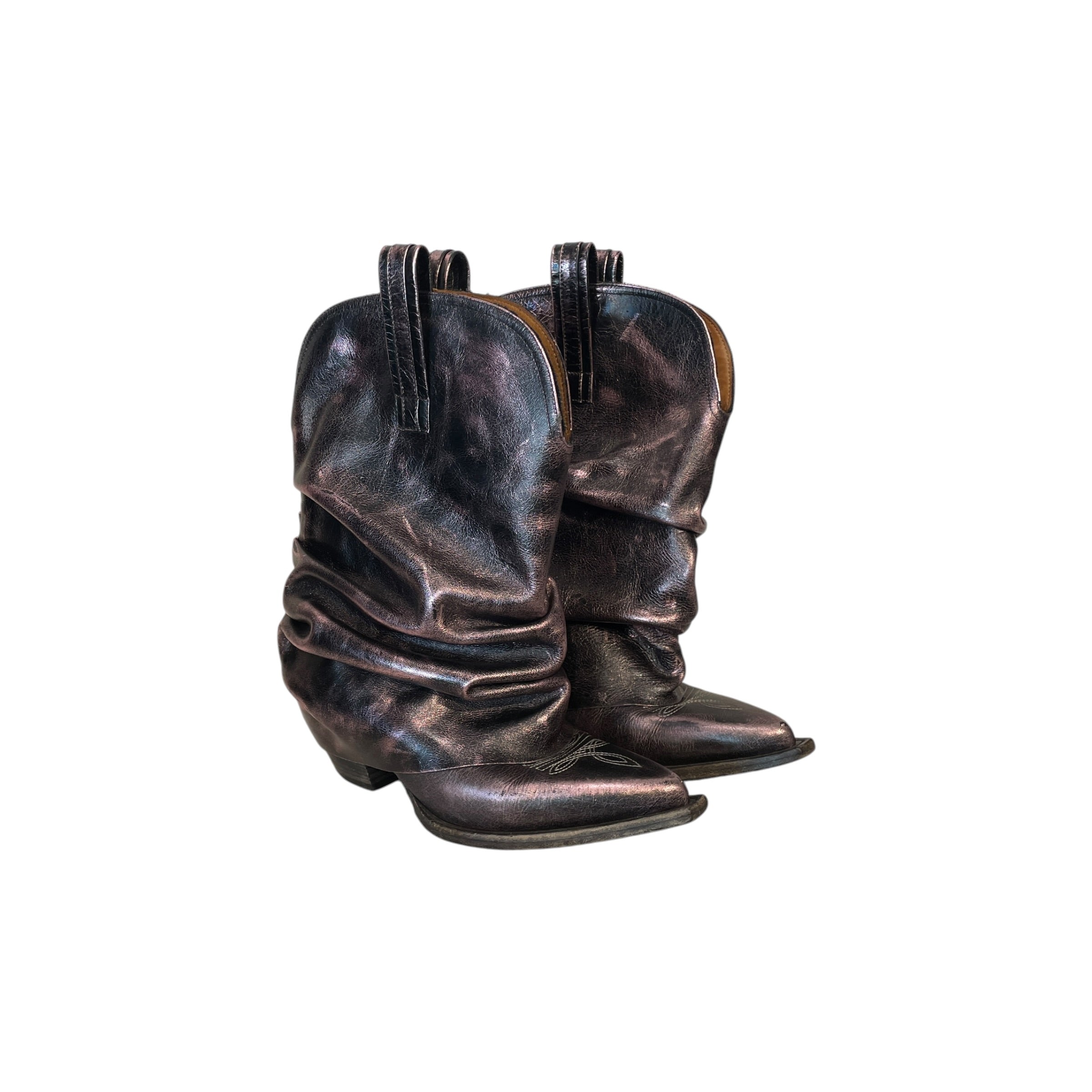 R13/Boots/EU 38/Leather/PPL/LOW RIDER COWBOY BOOTS view 1