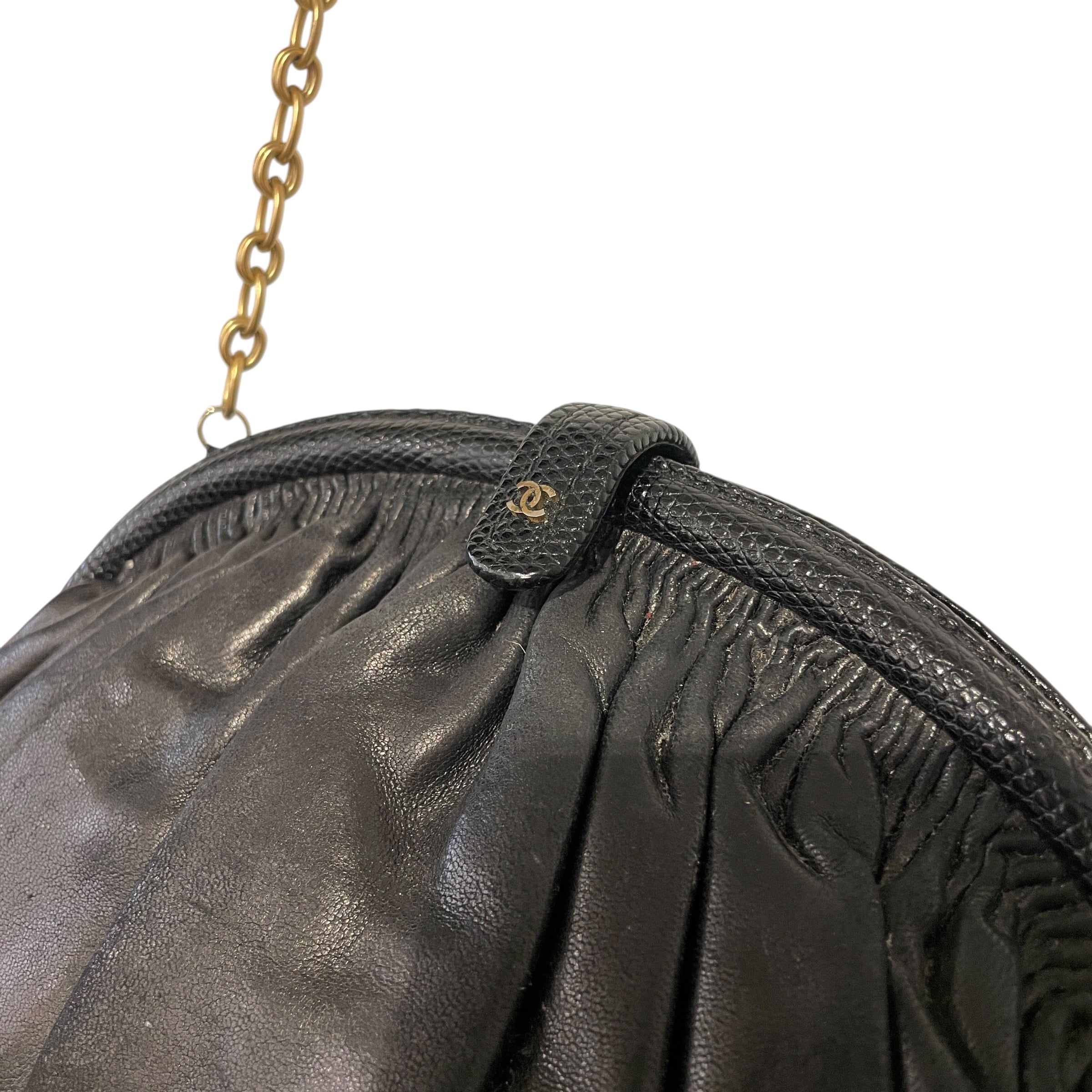 CHANEL/Cross Body Bag/Leather/BLK/JK6C8MV view 3