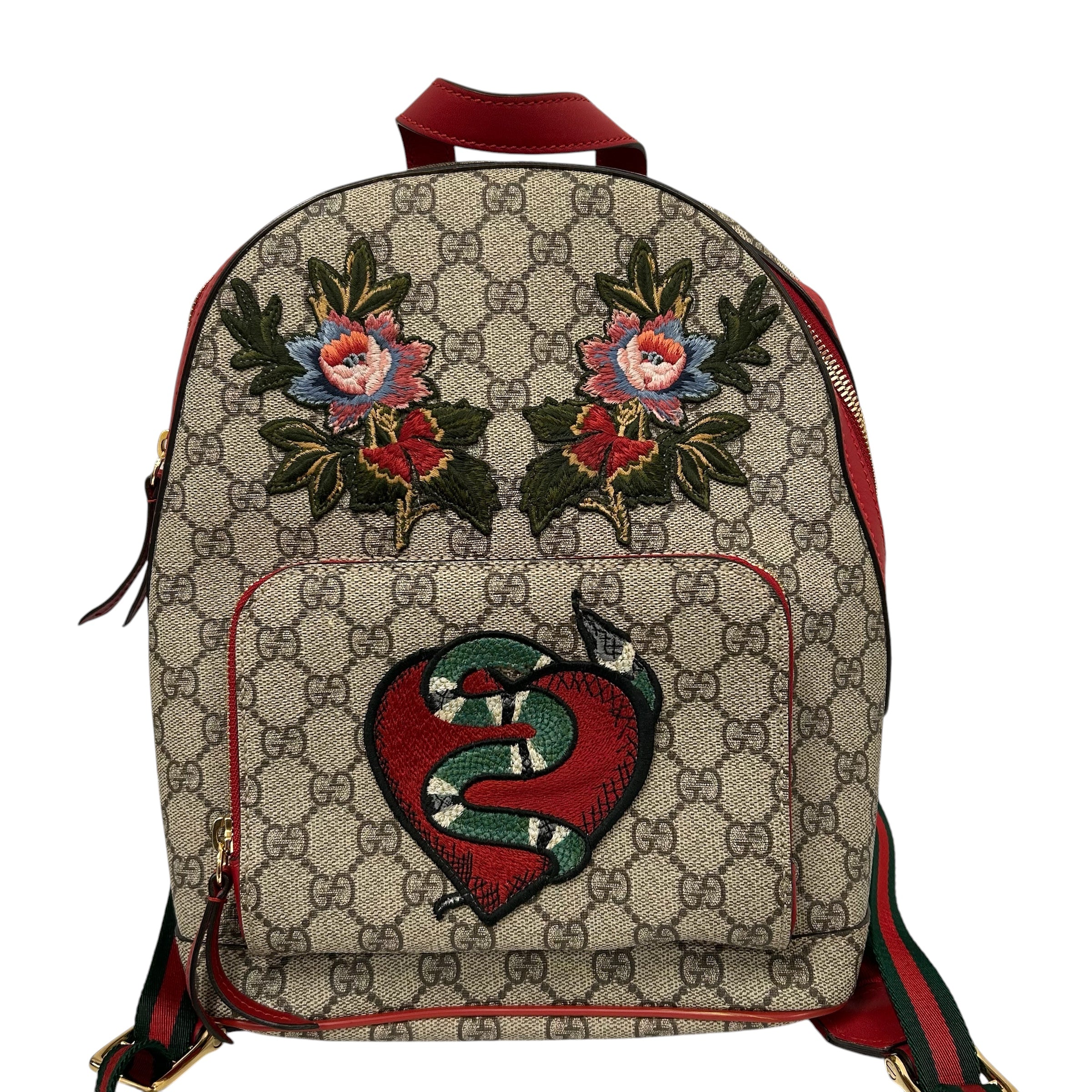 GUCCI/Backpack/All Over Print/BEG/PATCHES SE view 1