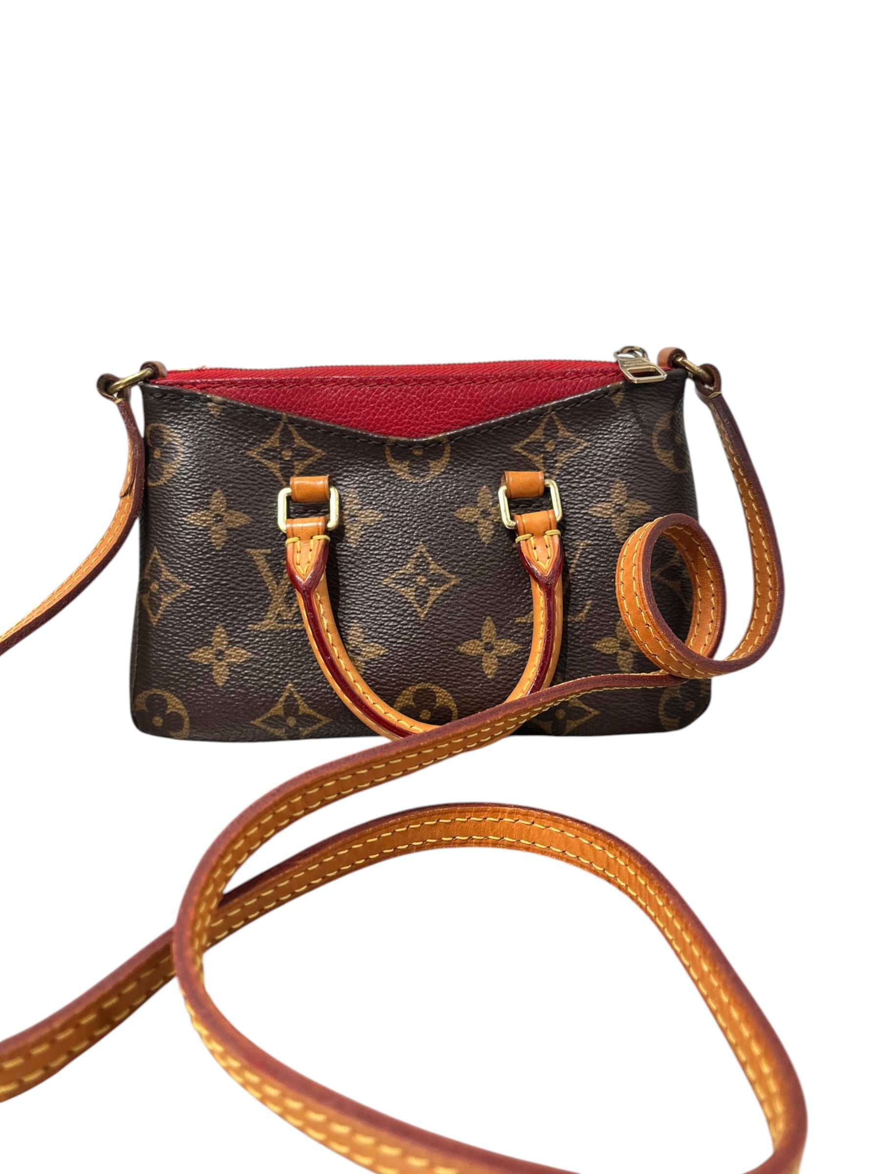 LOUIS VUITTON/Bag/Faux Leather/BRW/NANO PALLAS CERISE view 6