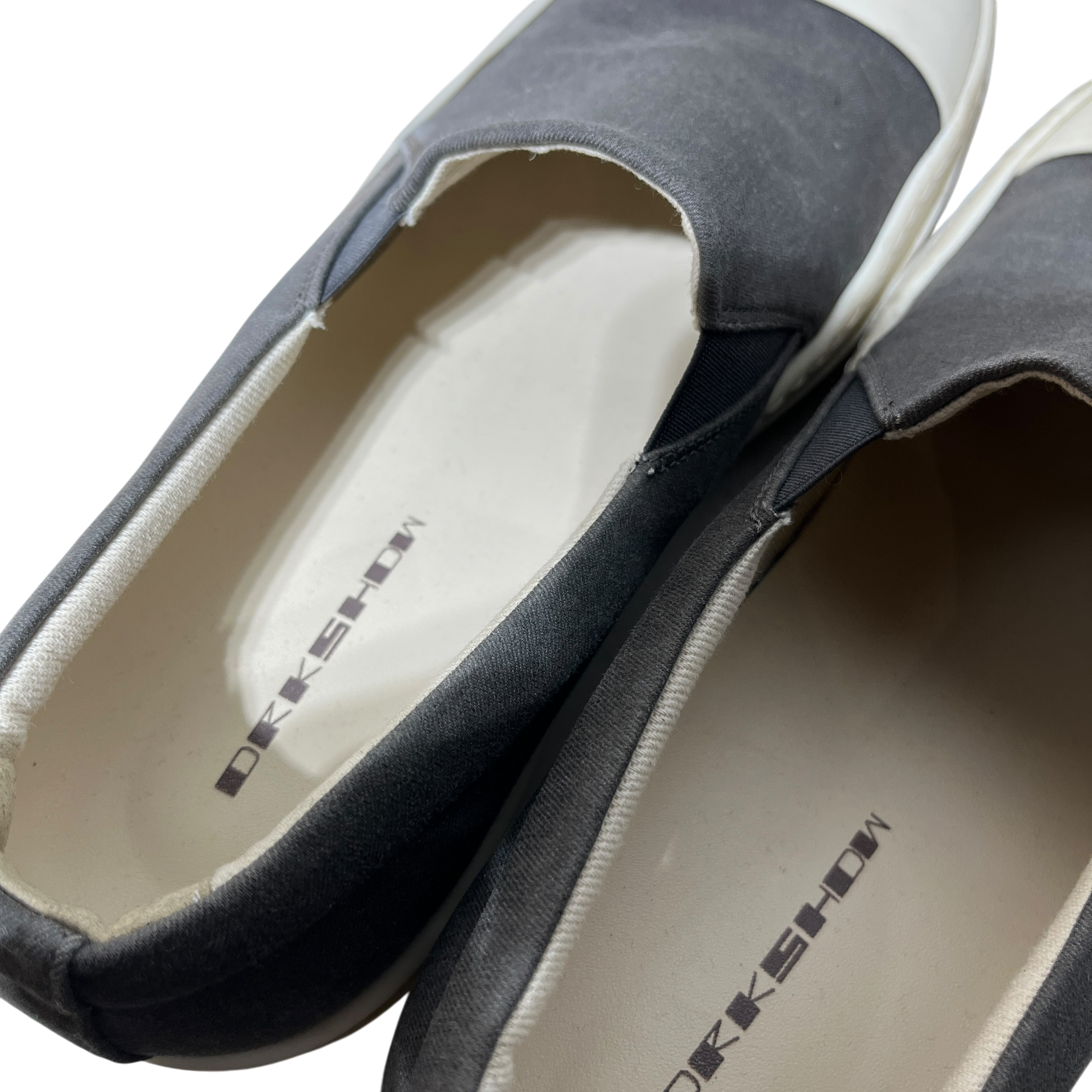 RICK OWENS DRKSHDW/Low-Sneakers/US 11.5/Polyester/GRY/BOAT SLIP ON DARK DUST view 8