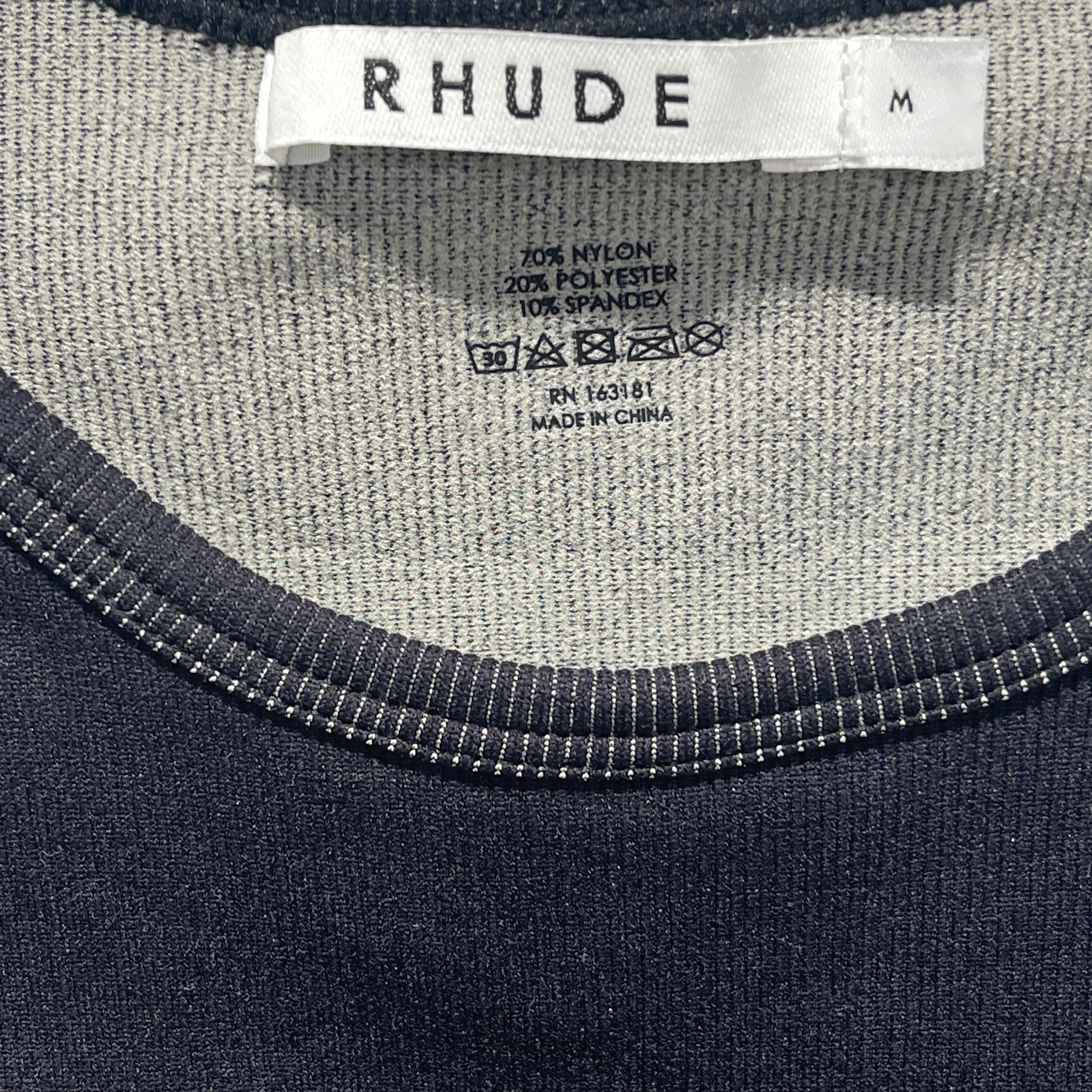 RHUDE/T-Shirt/M/Nylon/BLK/ view 3