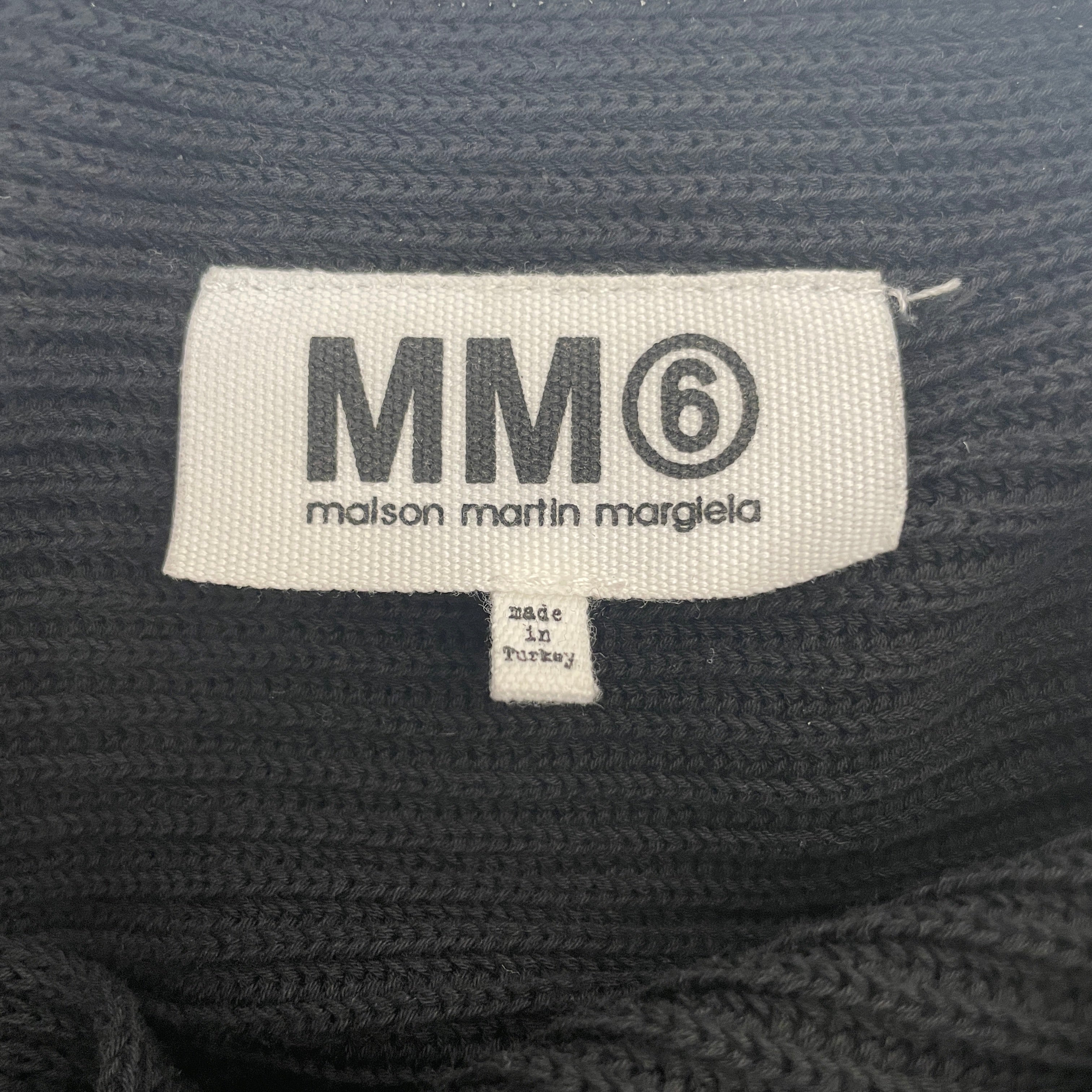 MM6/Sweater/S/Cotton/BLK/knit ribber crop view 3