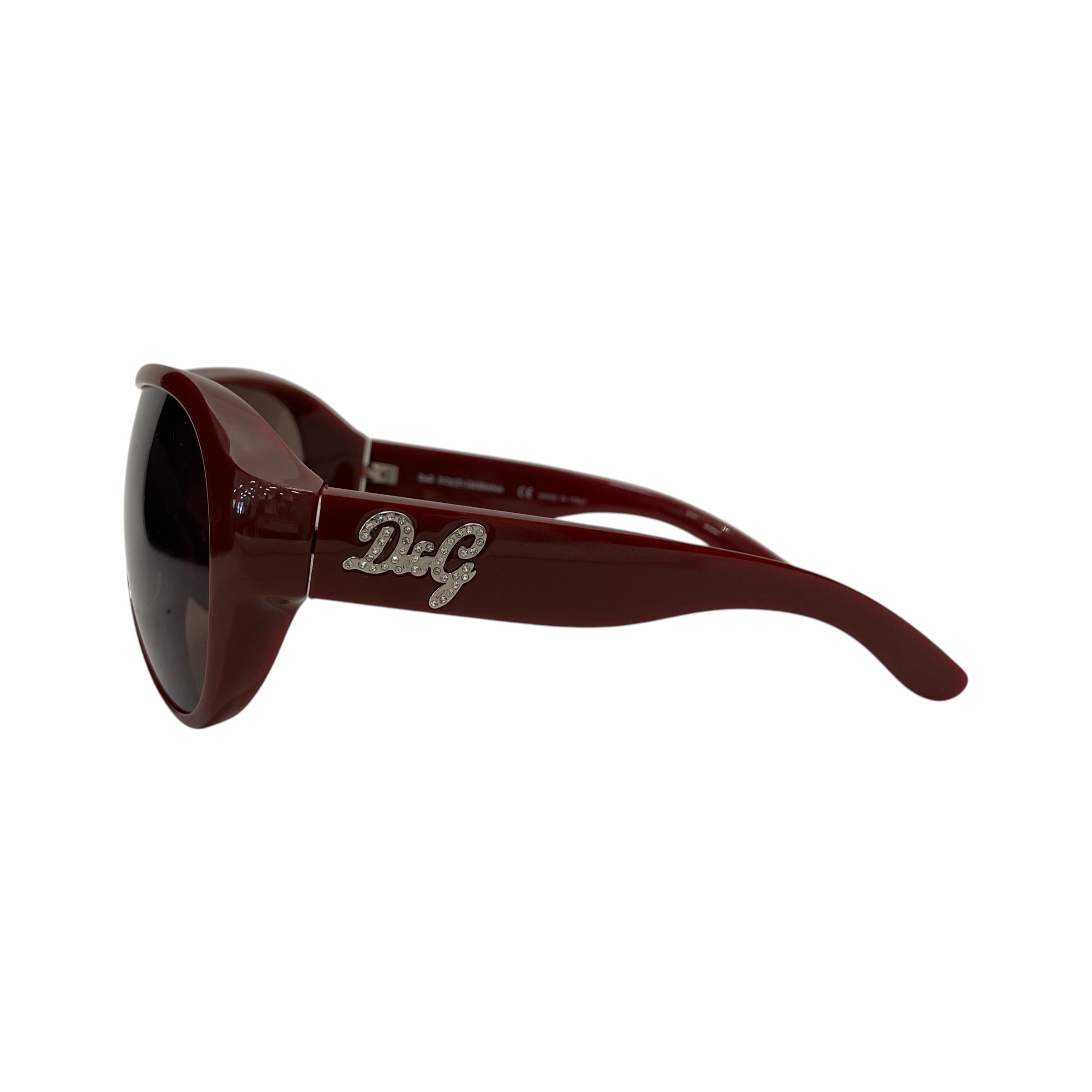 D&G/Glasses/Plastic/RED/Y2K BEDAZZLED view 2