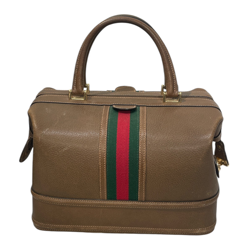 GUCCI/Hand Bag/Leather/BRW/Sherry Line Doctor Bag