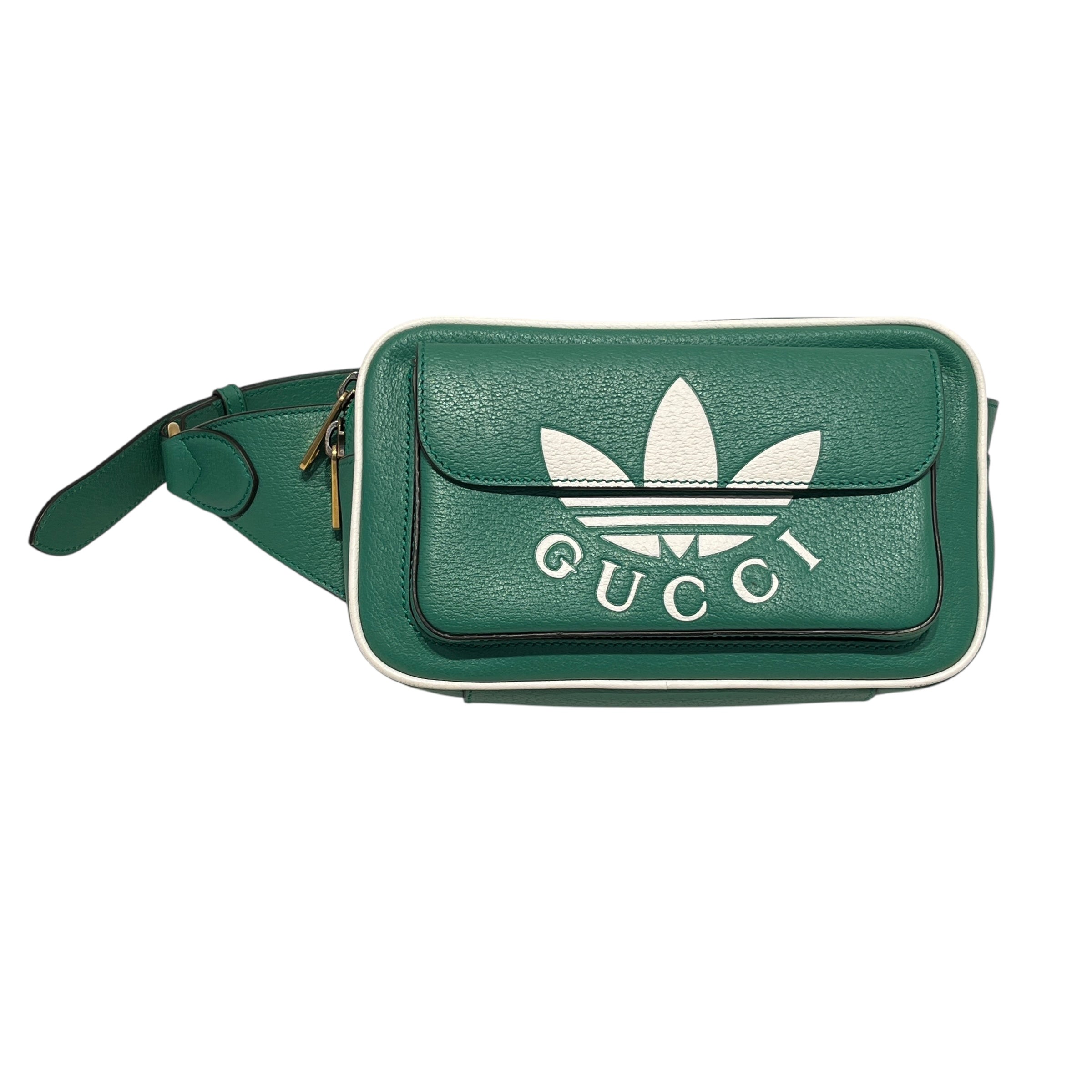 GUCCI/adidas/Cross Body Bag/Leather/GRN/white logo view 1