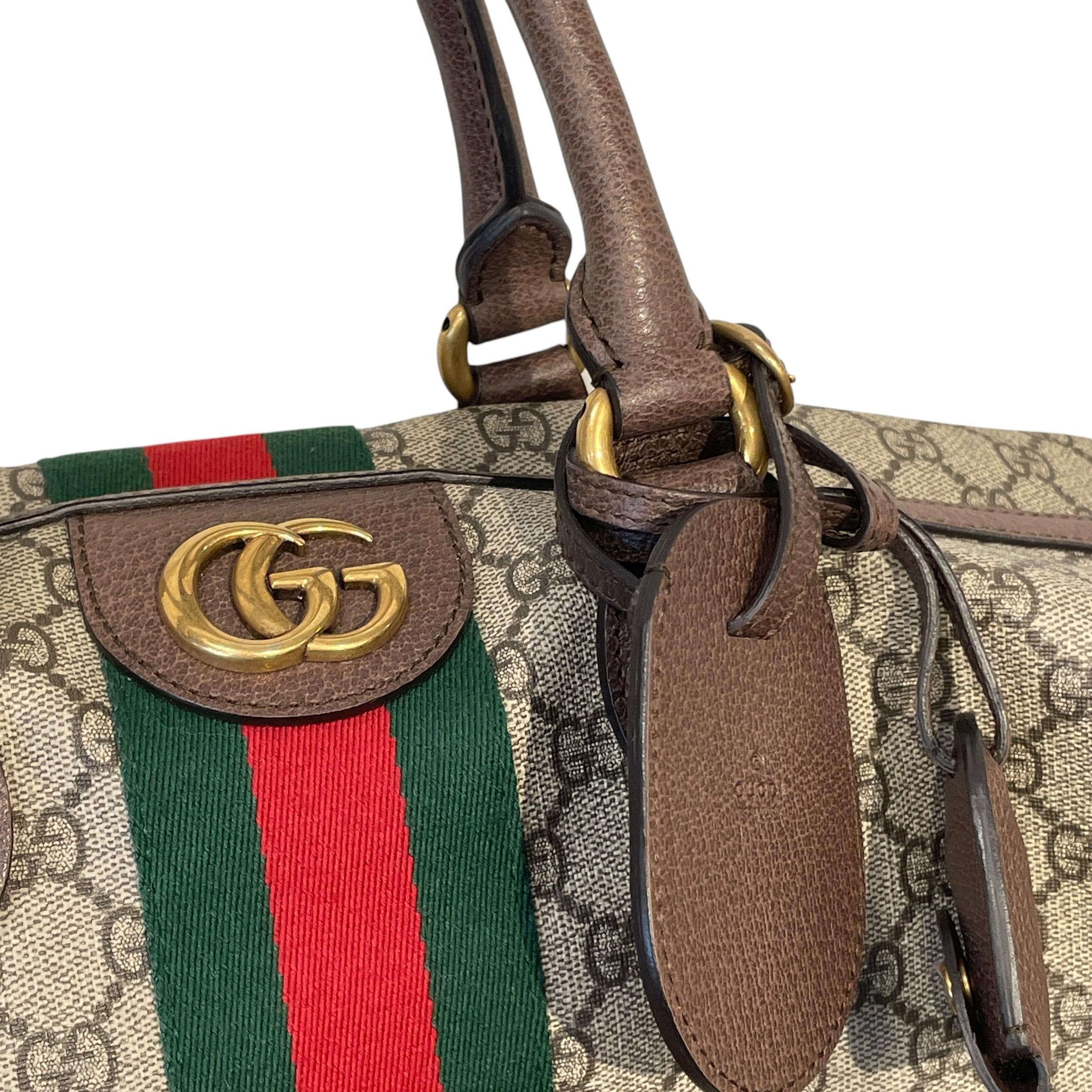GUCCI/Luggage/Monogram/BRW/SUPREME CANVAS SAVOY DUFFLE view 3