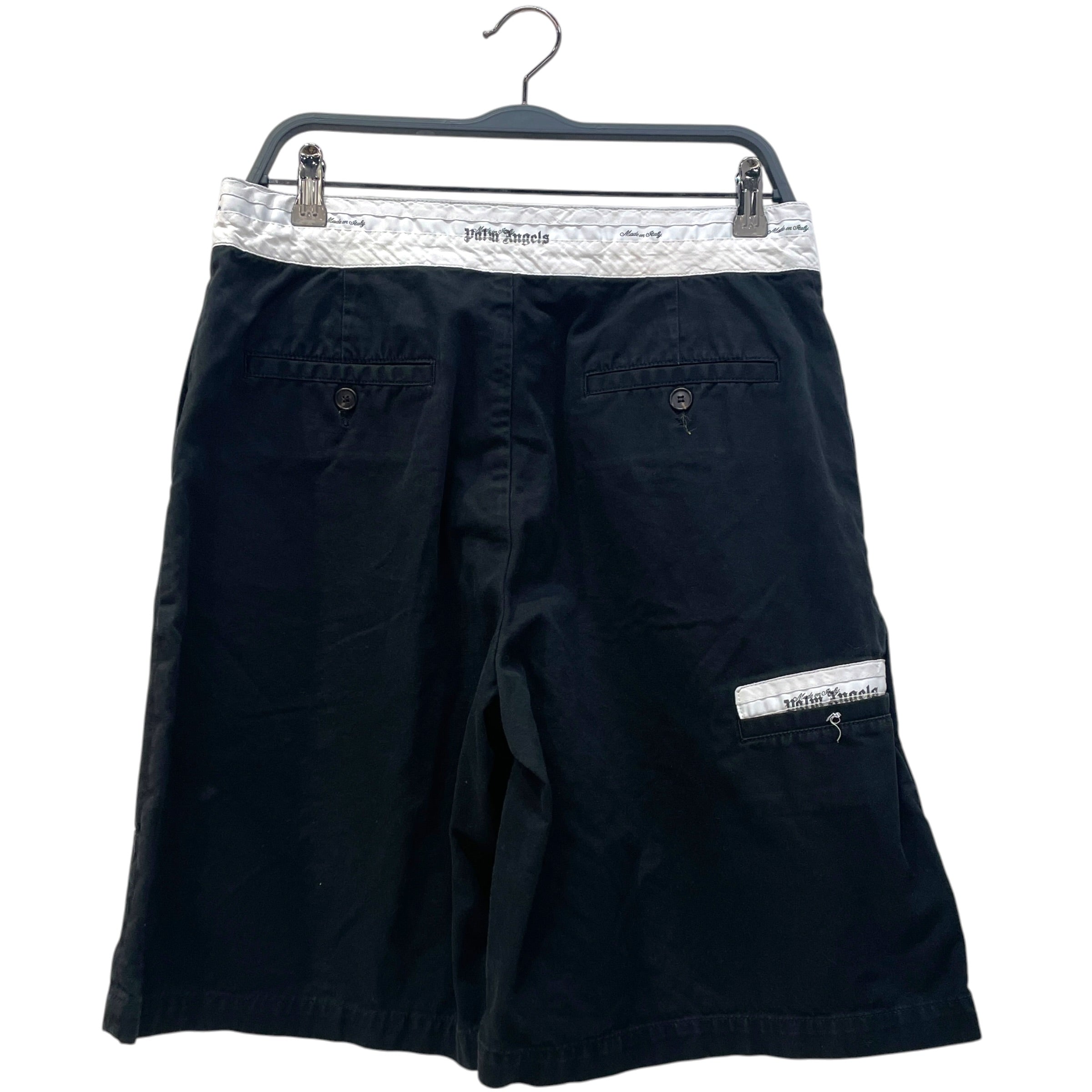 Palm Angels/Shorts/48/Cotton/BLK/Logo Waistband view 2