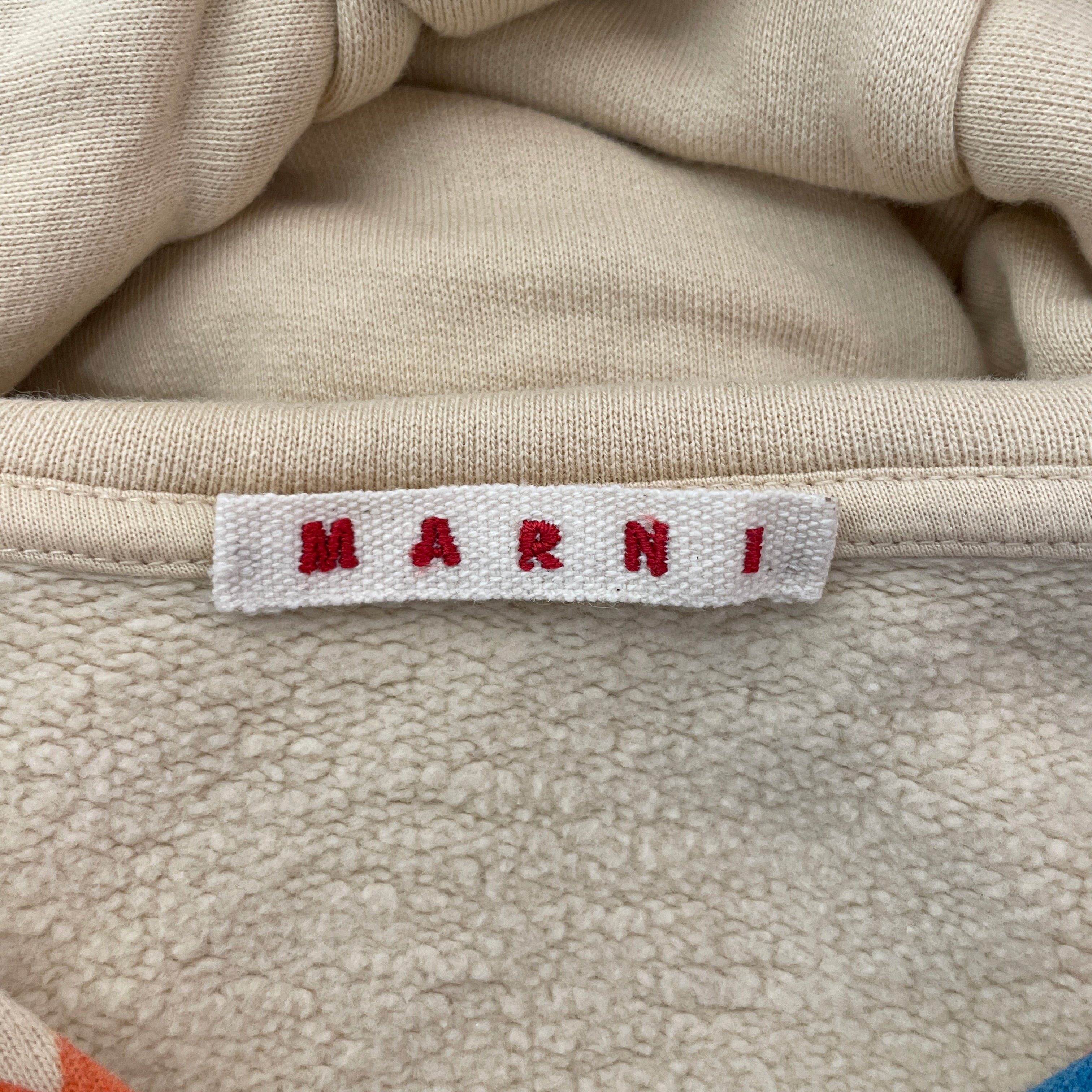 MARNI/Hoodie/All Over Print/Cotton/CRM/ view 3