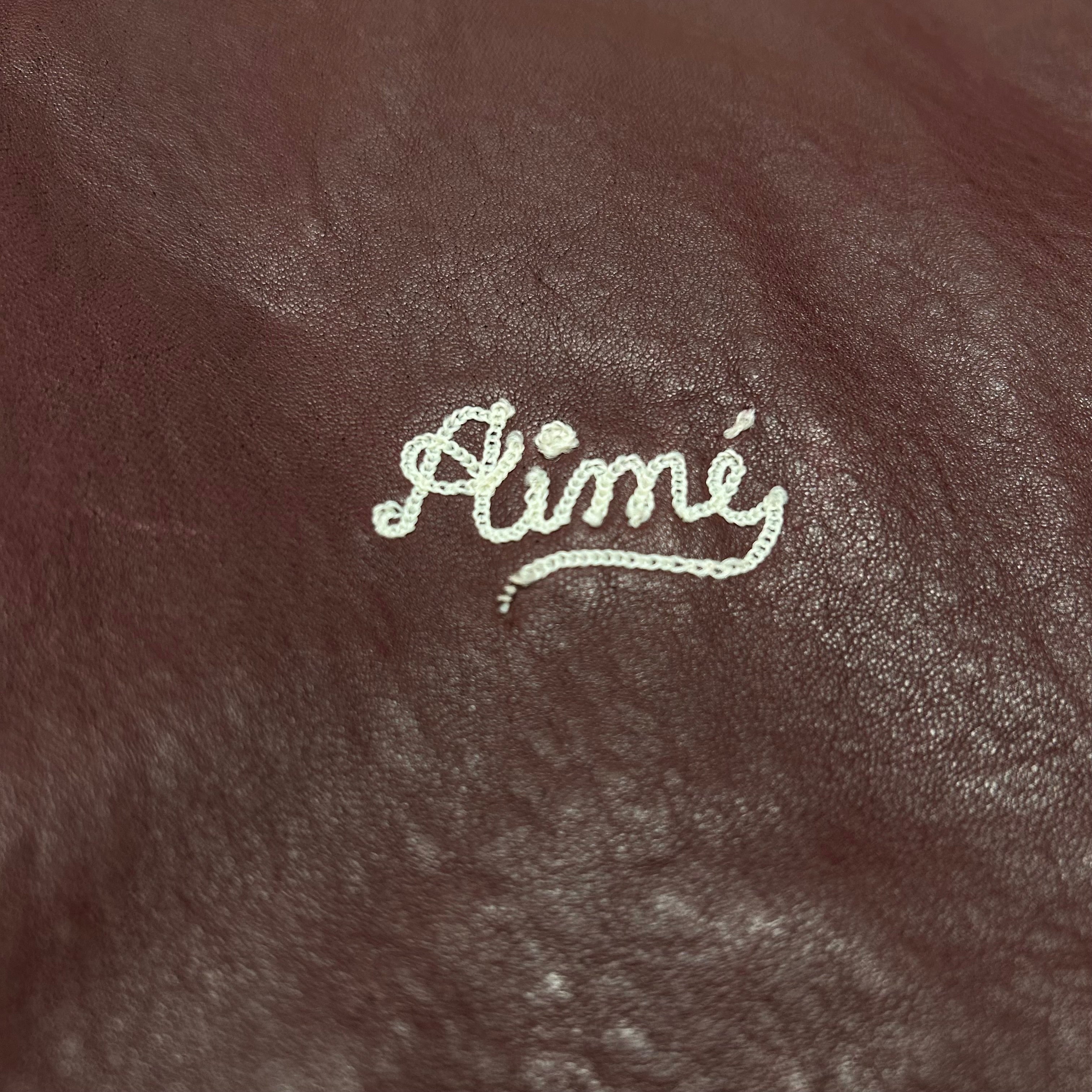 AIME LEON DORE/Leather Jkt/M/Lambskin/RED/CHAINSTITCH view 5