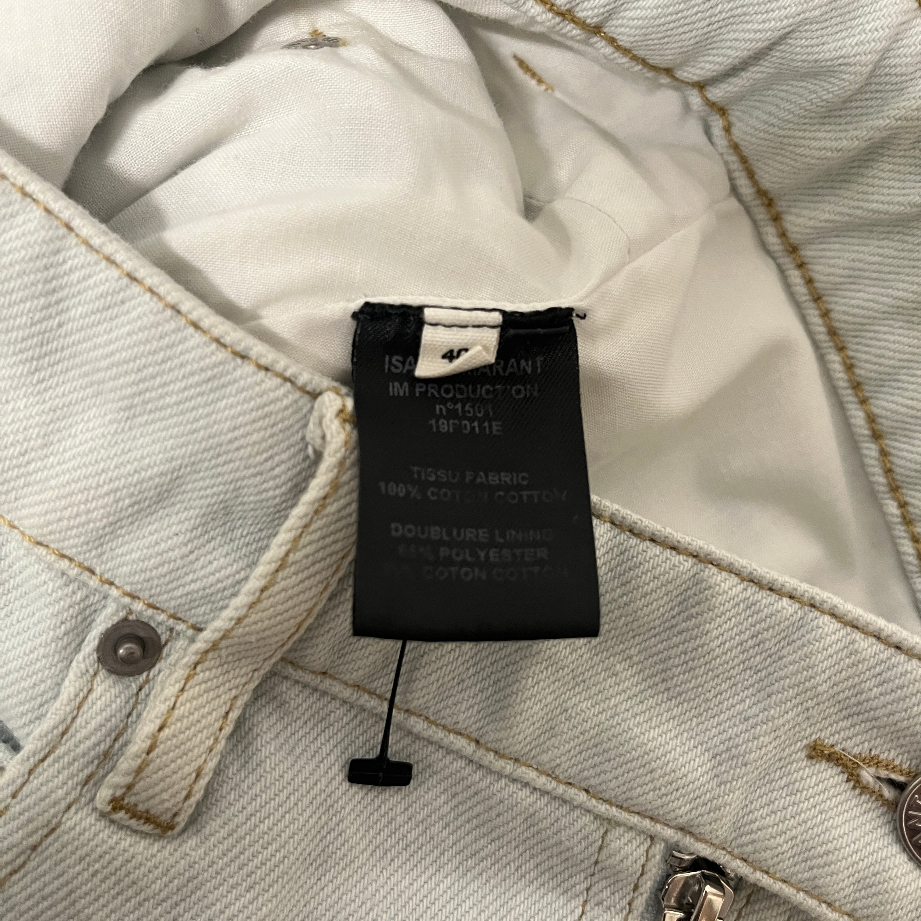 ISABEL MARANT ETOILE/Skirt/40/Denim/BLU/GEO PATCHWORK LIGHT WASH view 4