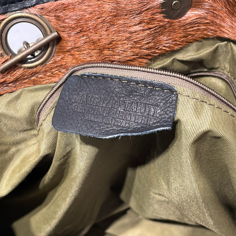 MAURIZIO TAIUTI/Tote Bag/Cowhide/BEG/COWHIDE CHAIN TOTE