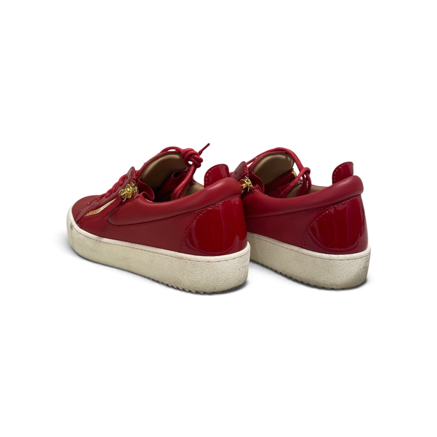 Giuseppe Zanotti/Low-Sneakers/US 7/Leather/RED/GLD SIDE ZIP/FRANKIE SNEAKER view 2