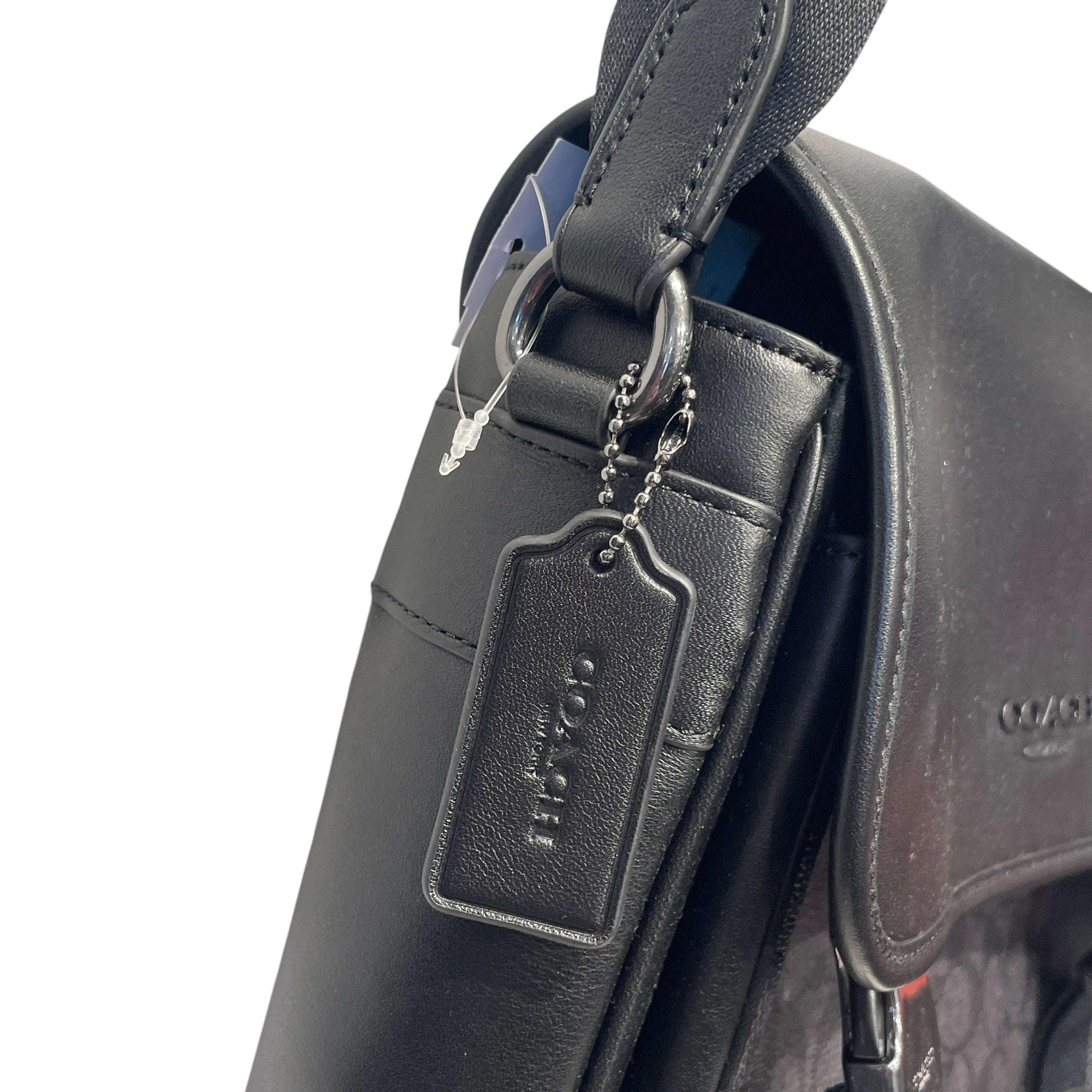 COACH/Bag/Leather/BLK/racer messenger view 5