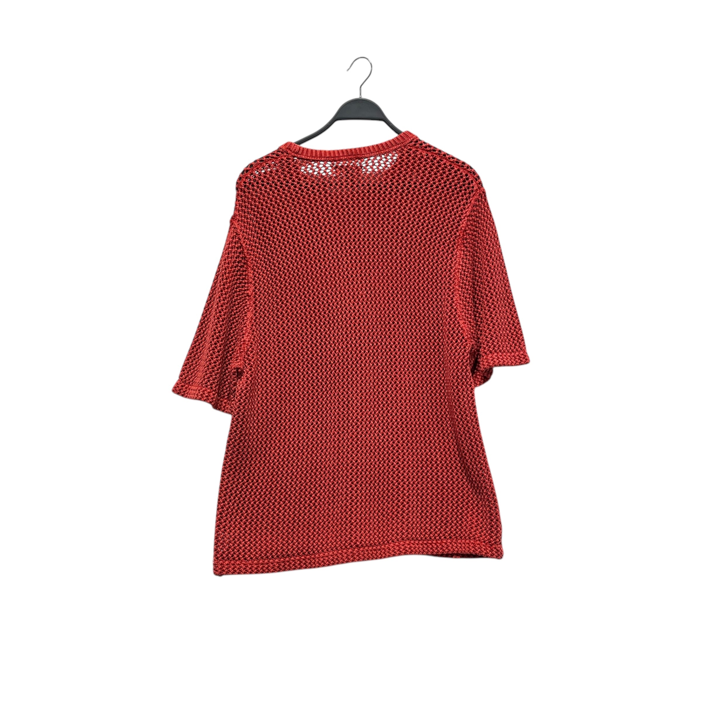 STUSSY/T-Shirt/XL/Cotton/RED/fishnet knit view 2