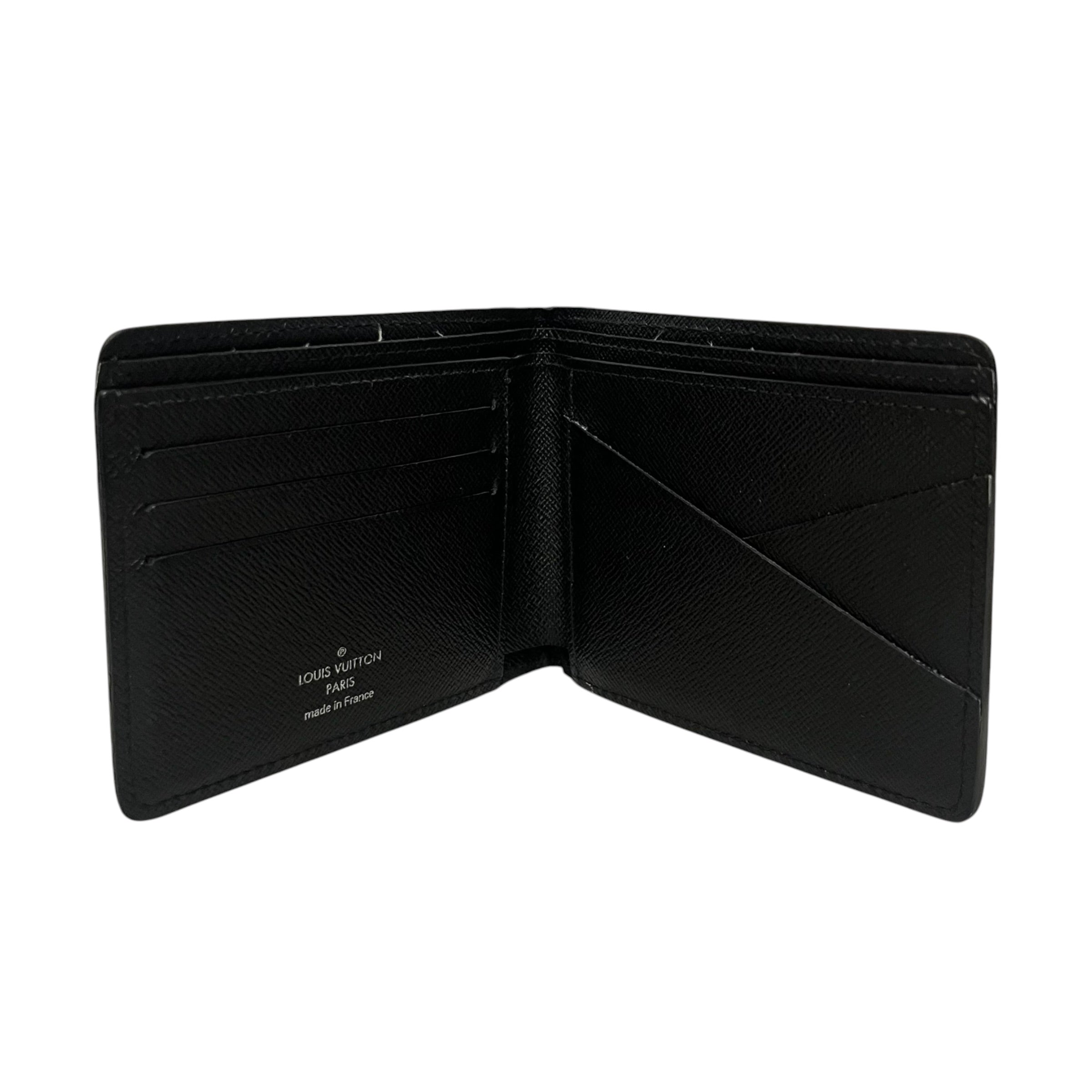 LOUIS VUITTON/Bifold Wallet/Stripe/Leather/BLK/M's/epi leather view 4