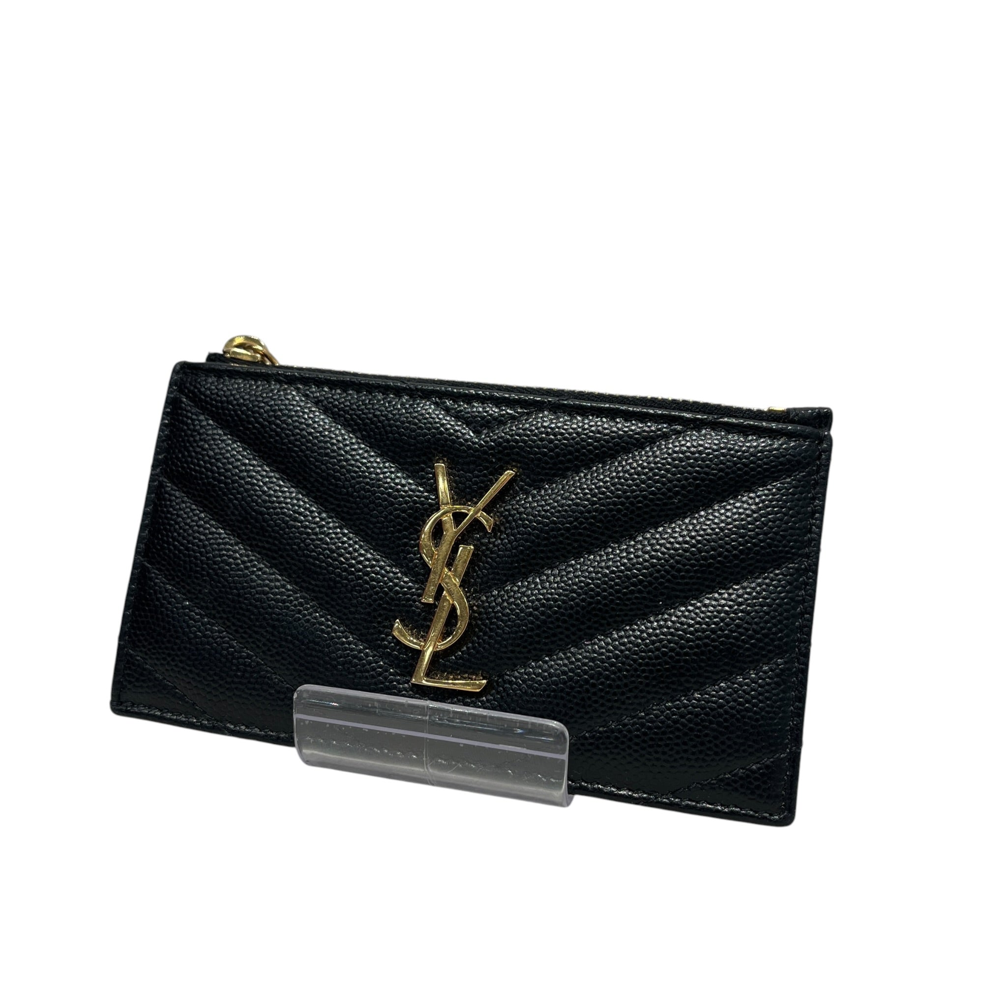 YVES SAINT LAURENT/Card Case/Leather/BLK/L's/CASSANDRE MATELASSE/GOLD view 1