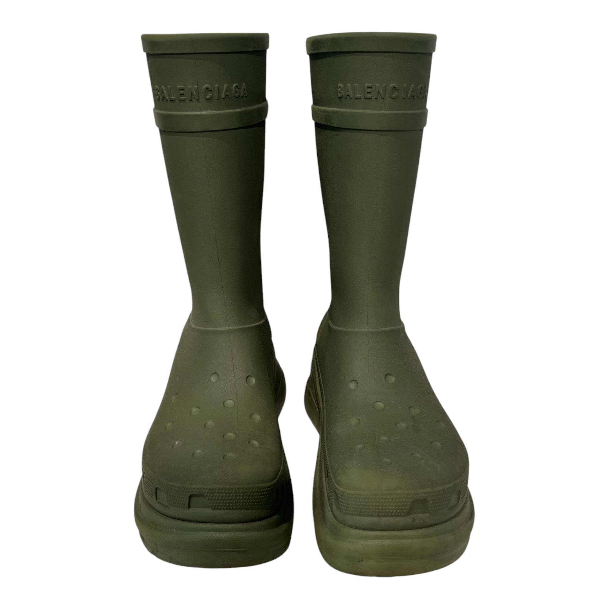 BALENCIAGA/crocs/Rain Boots/EU 46/KHK/croc rain boots view 3