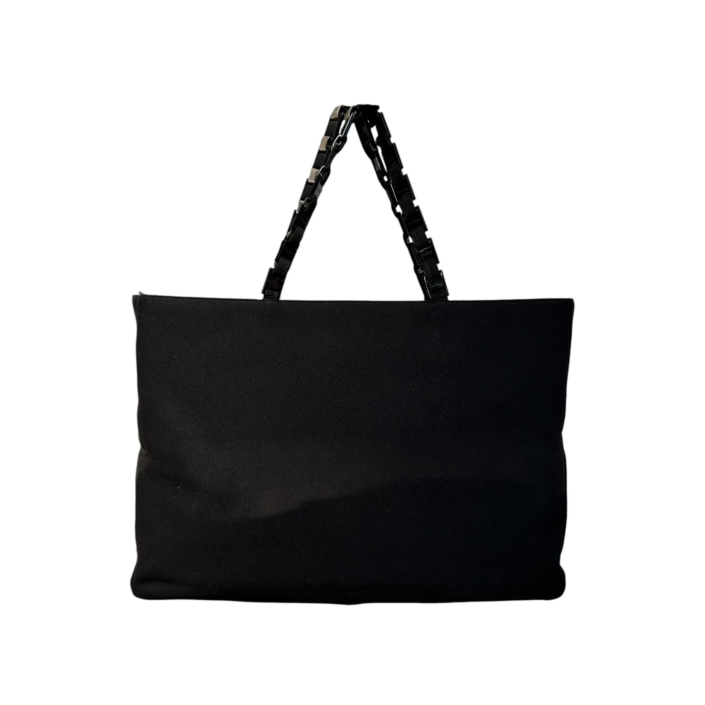 Salvatore Ferragamo/Tote Bag/BLK/Interlocking Metal Handles view 1
