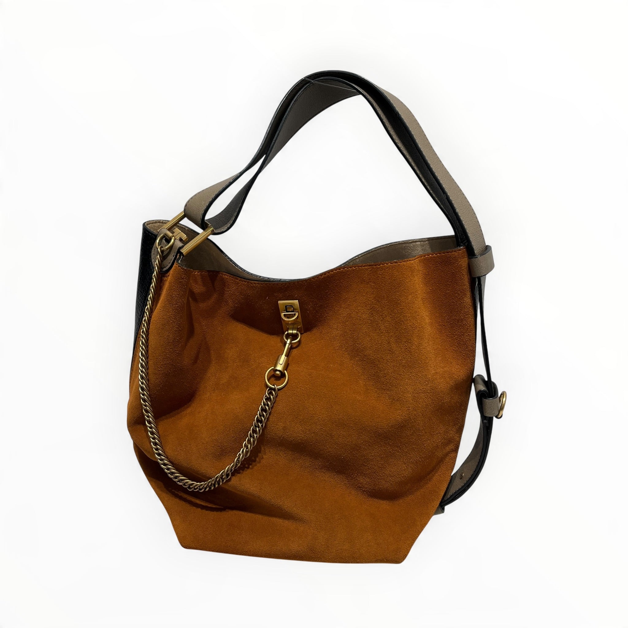 GIVENCHY/Hand Bag/Suede/BRW/hobo shoulder view 1