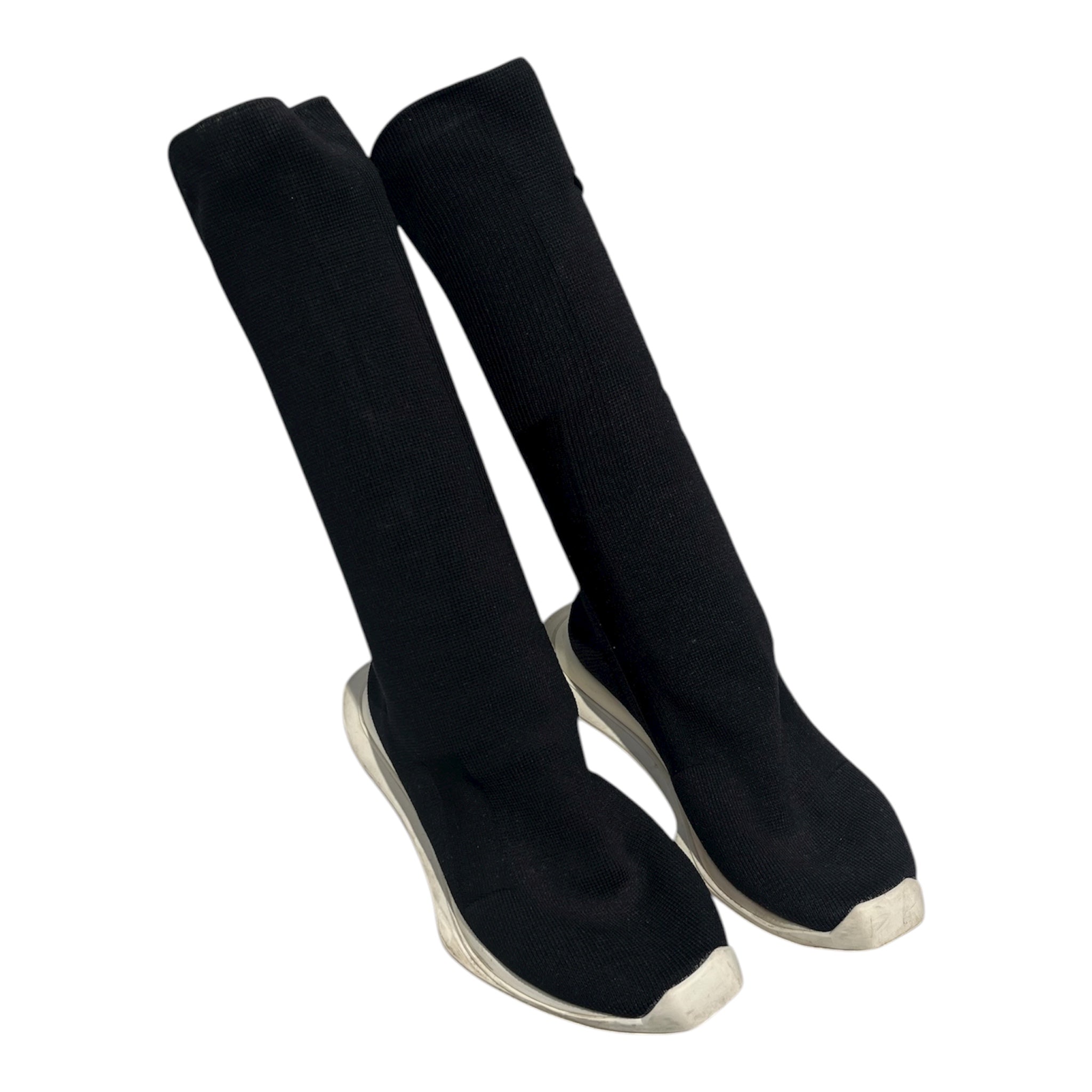 RICK OWENS DRKSHDW/Hi-Sneakers/US 7/Cotton/BLK/Sock Runners view 1