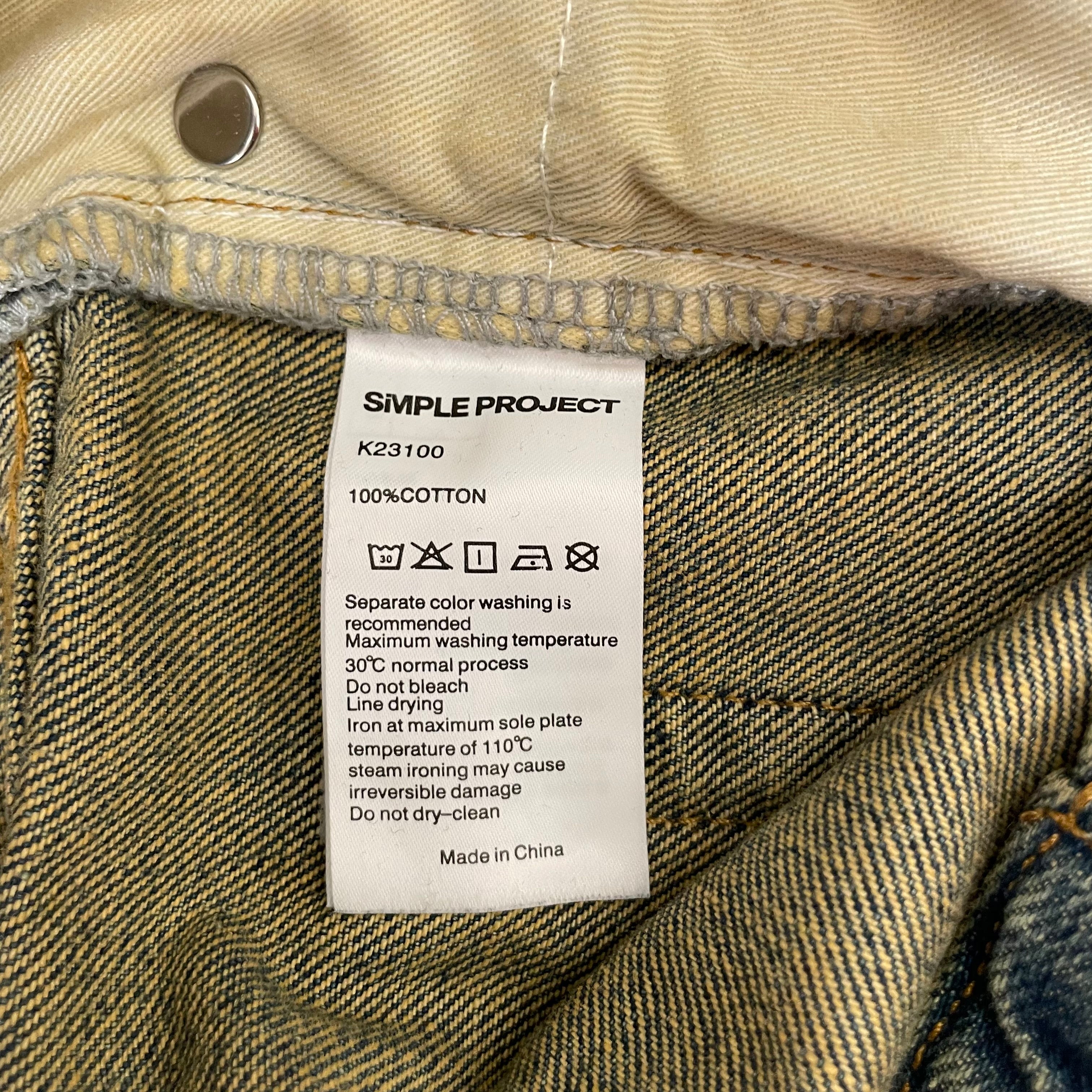 SIMPLE PROJECT/Straight Pants/L/Cotton/BLU/K23100 Mud Wash Denim view 4