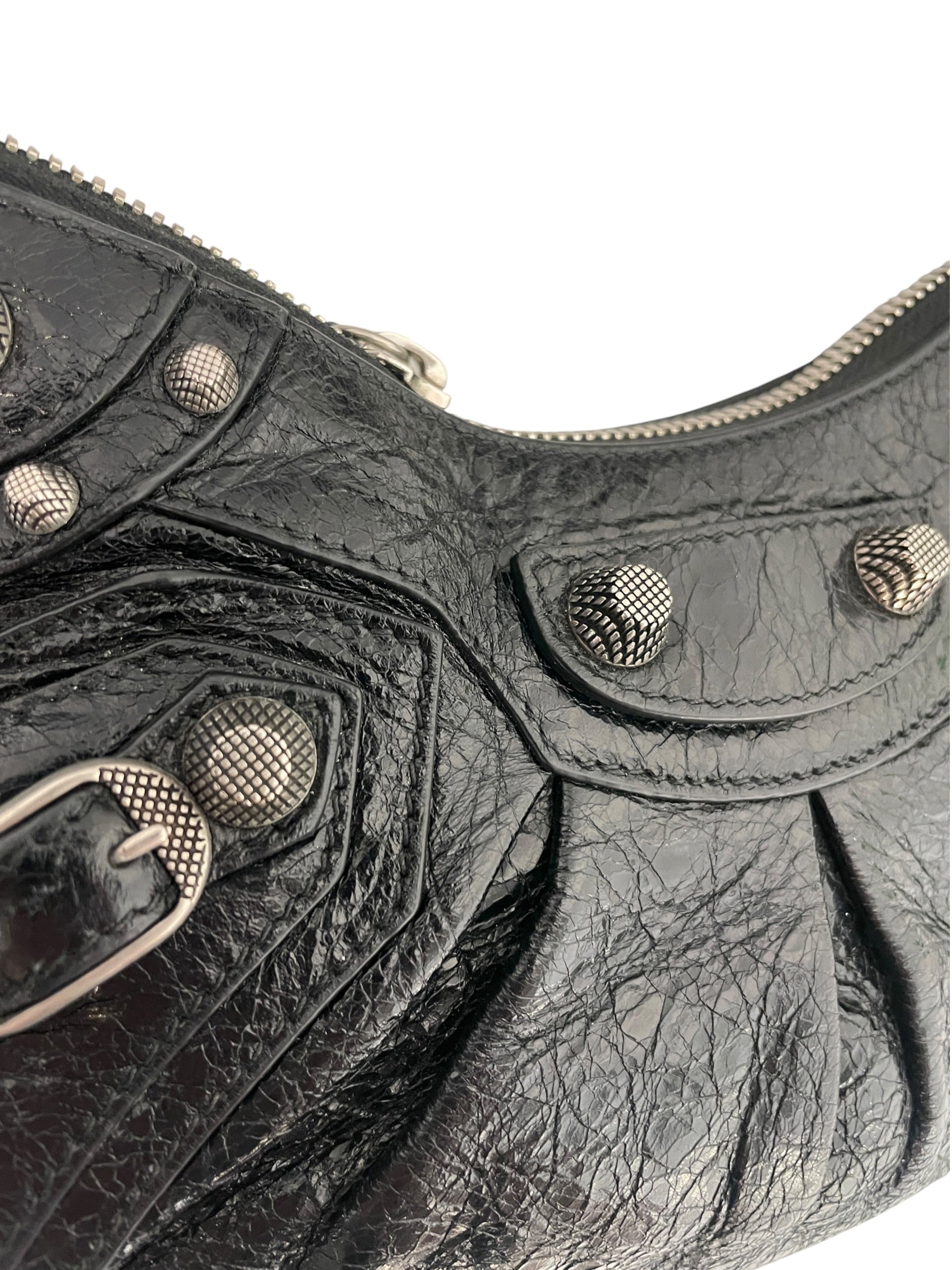 BALENCIAGA/Cross Body Bag/Leather/Black/cagole view 6