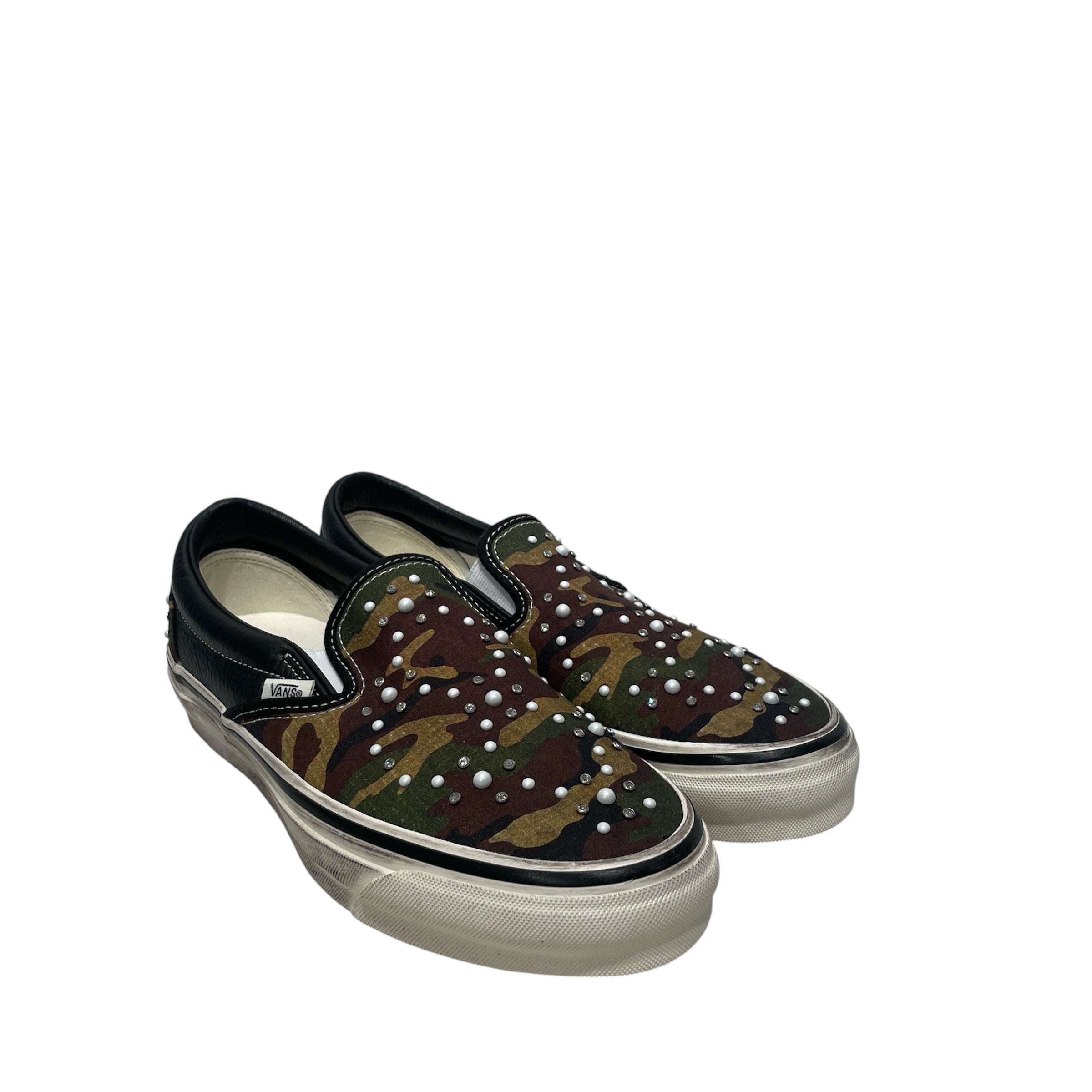 VANS/Low-Sneakers/US 8.5/All Over Print/Acrylic/GRN/SLIP view 1