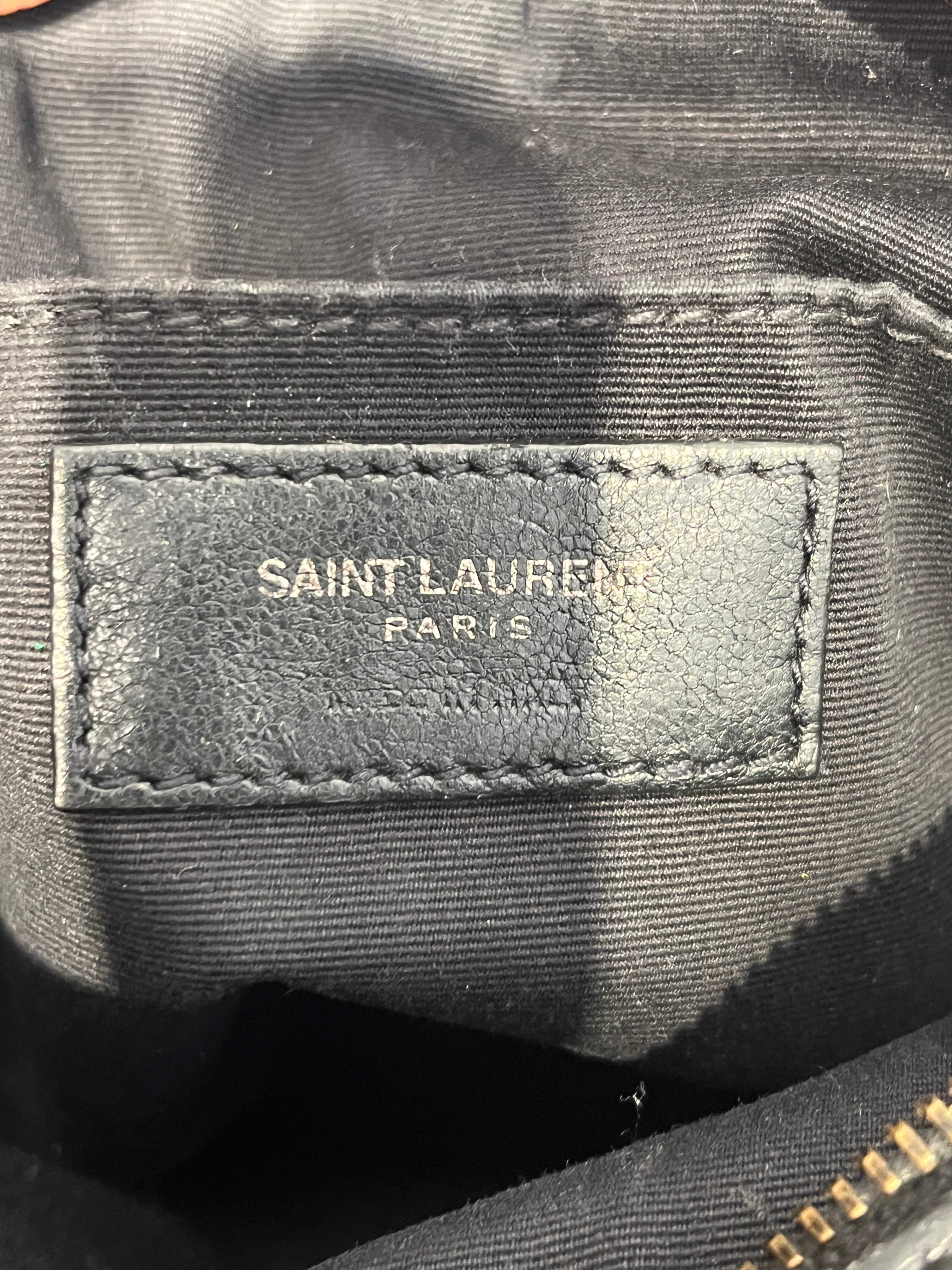 SAINT LAURENT/Cross Body Bag/Leather/BLK/CHEVRONQUILTEDLEATHER view 6