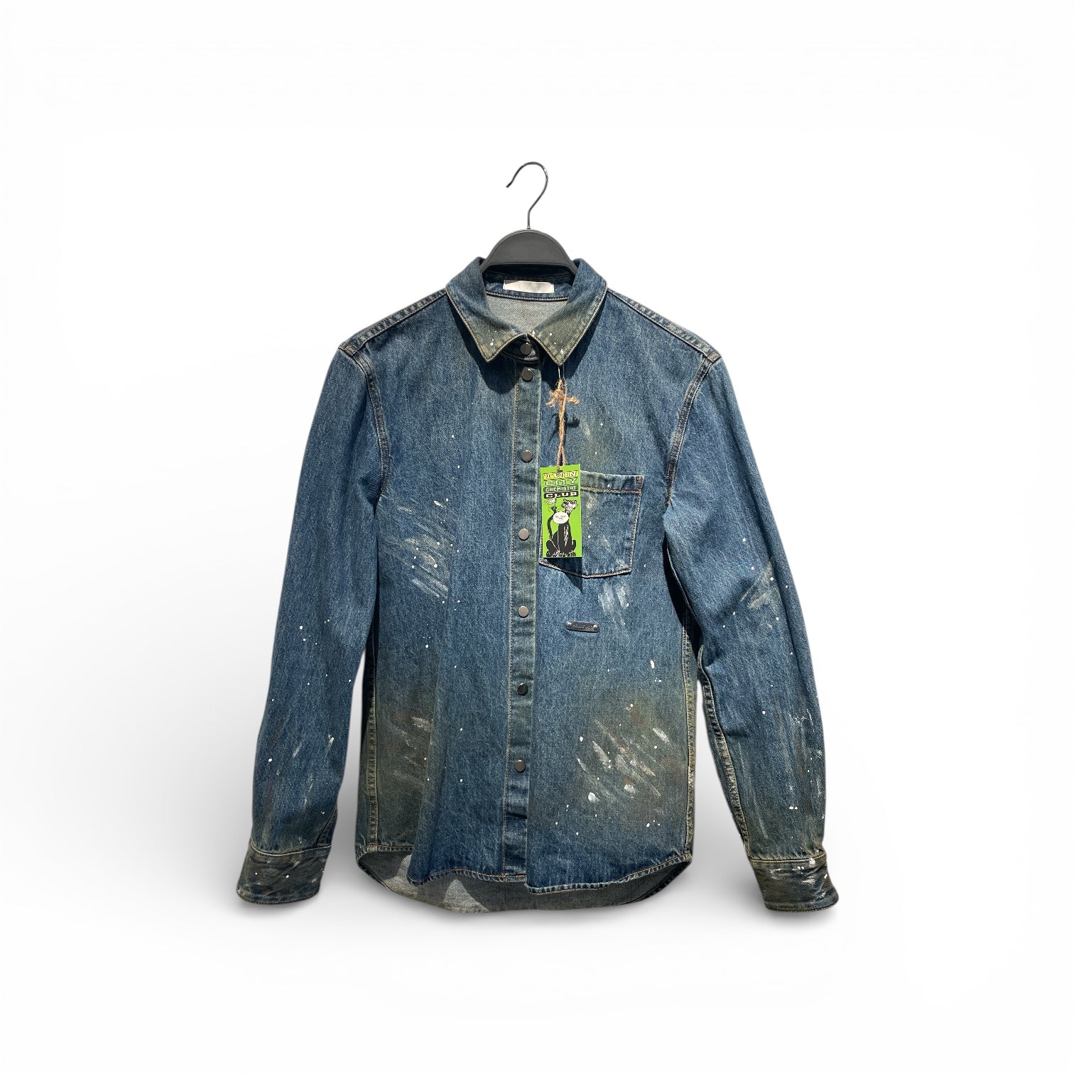 Helmut Lang/LS Shirt/Denim/BLU/painted view 1
