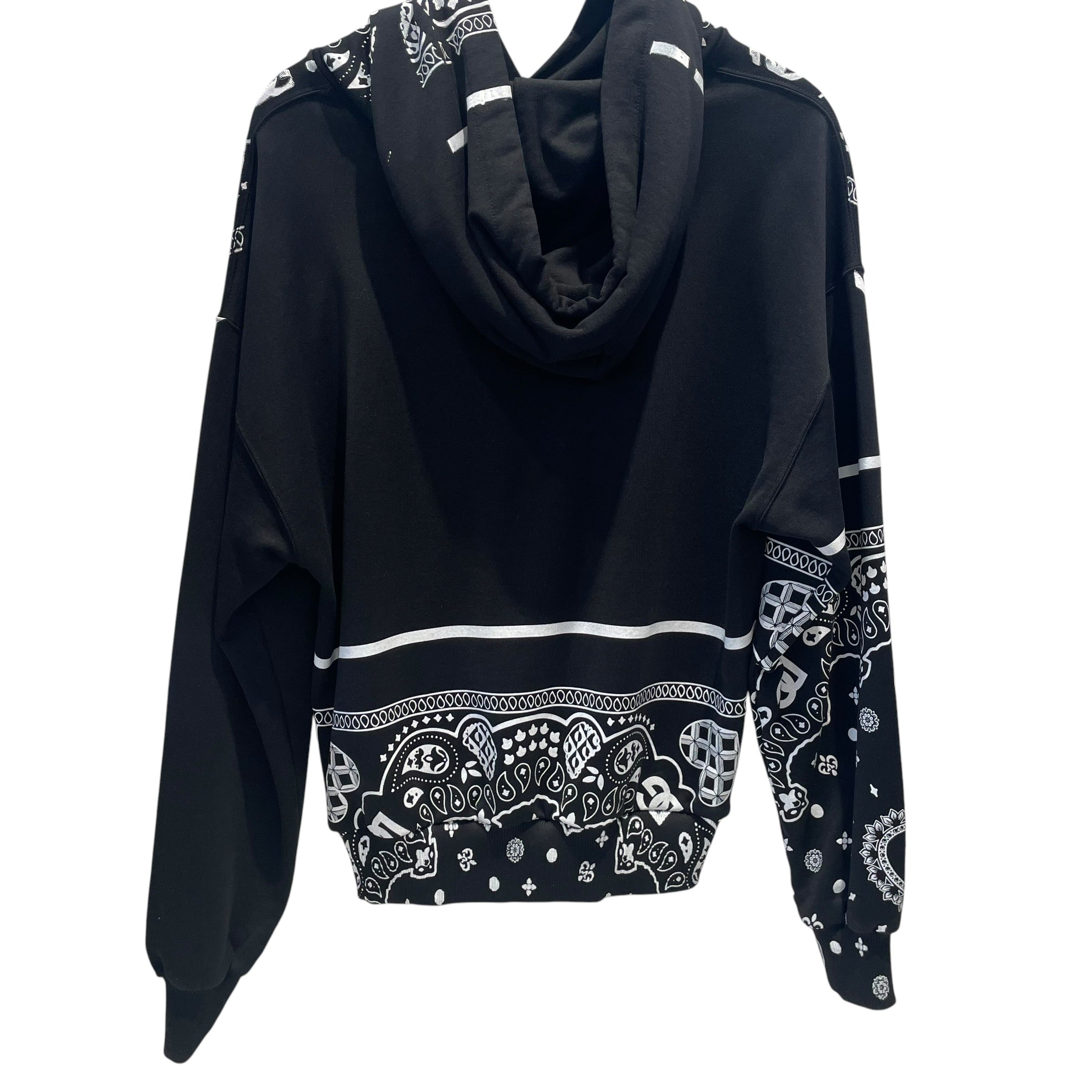 DOLCE&GABBANA/Hoodie/XS/Paisley/Cotton/BLK/heart logo bandana print view 2