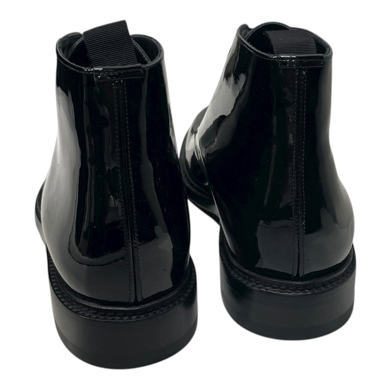 SAINT LAURENT/Dress Shoes/EU 39/Leather/BLK/PATENT ANKLE BOOT