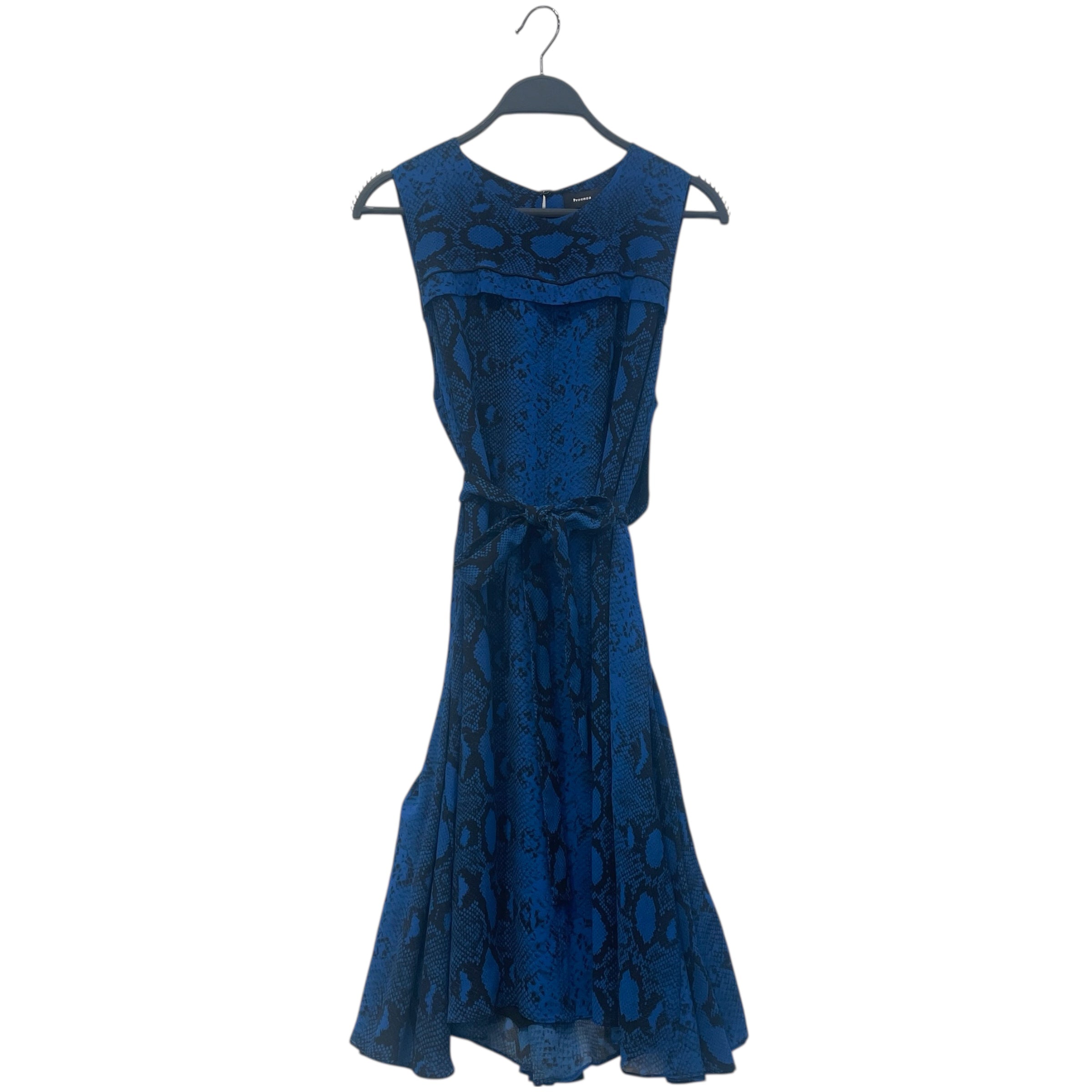 PROENZA SCHOULER/SL Dress/S/Animal Pattern/Silk/BLU/Snakeprint Dress view 1
