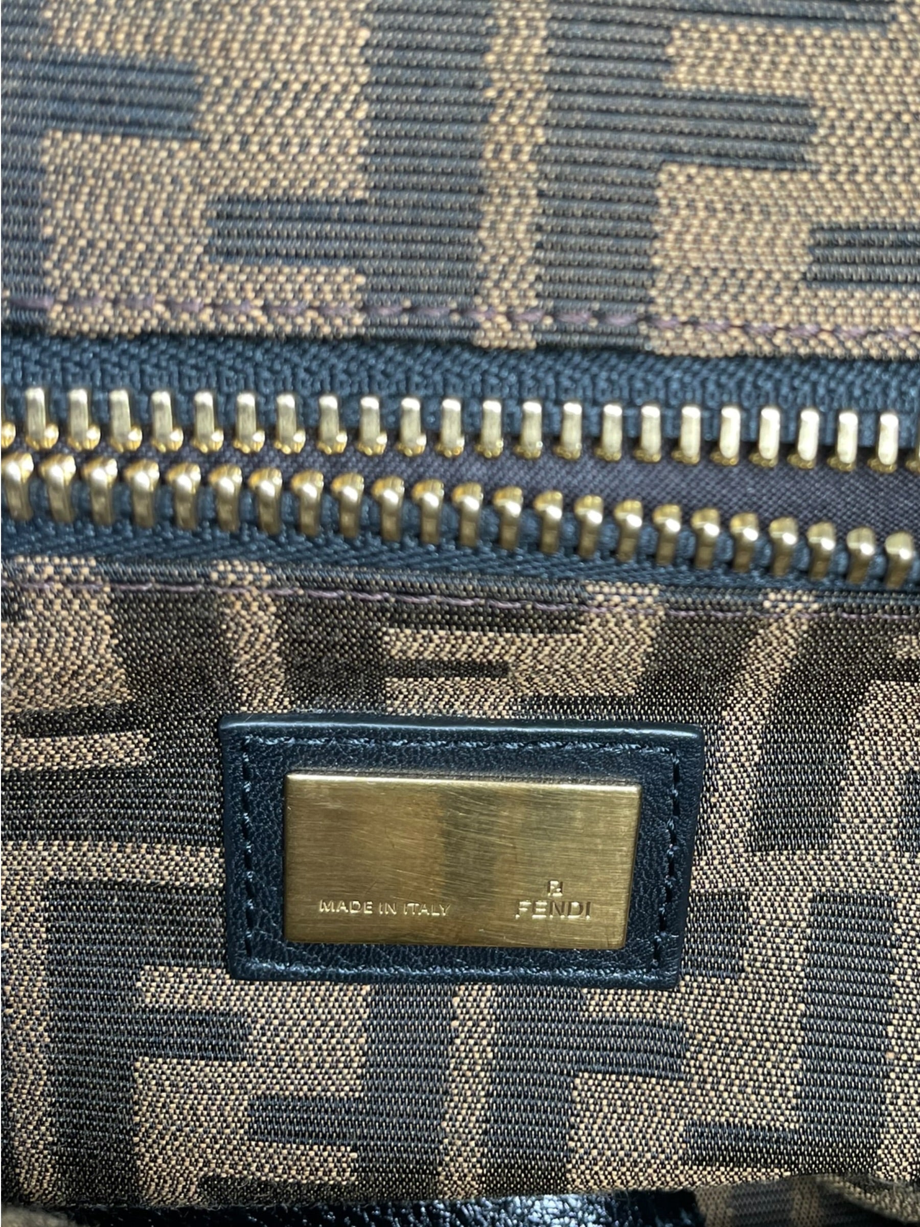 FENDI/Hand Bag/Leather/BLK/PEAKABOO MONOGRAM LINED view 5